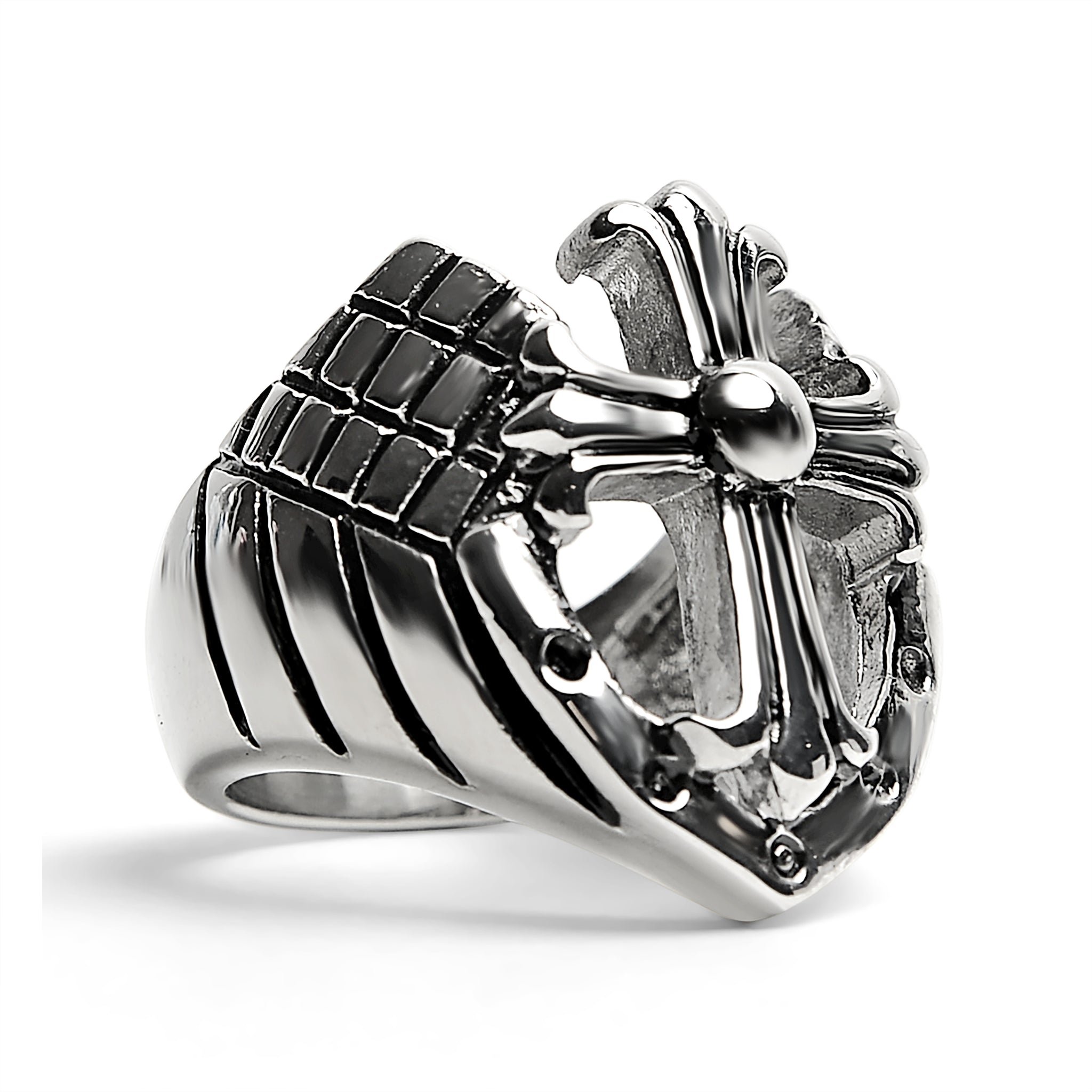 Detailed Cutout Cross Stainless Steel Ring / SCR4018、mySite、dreamappss
