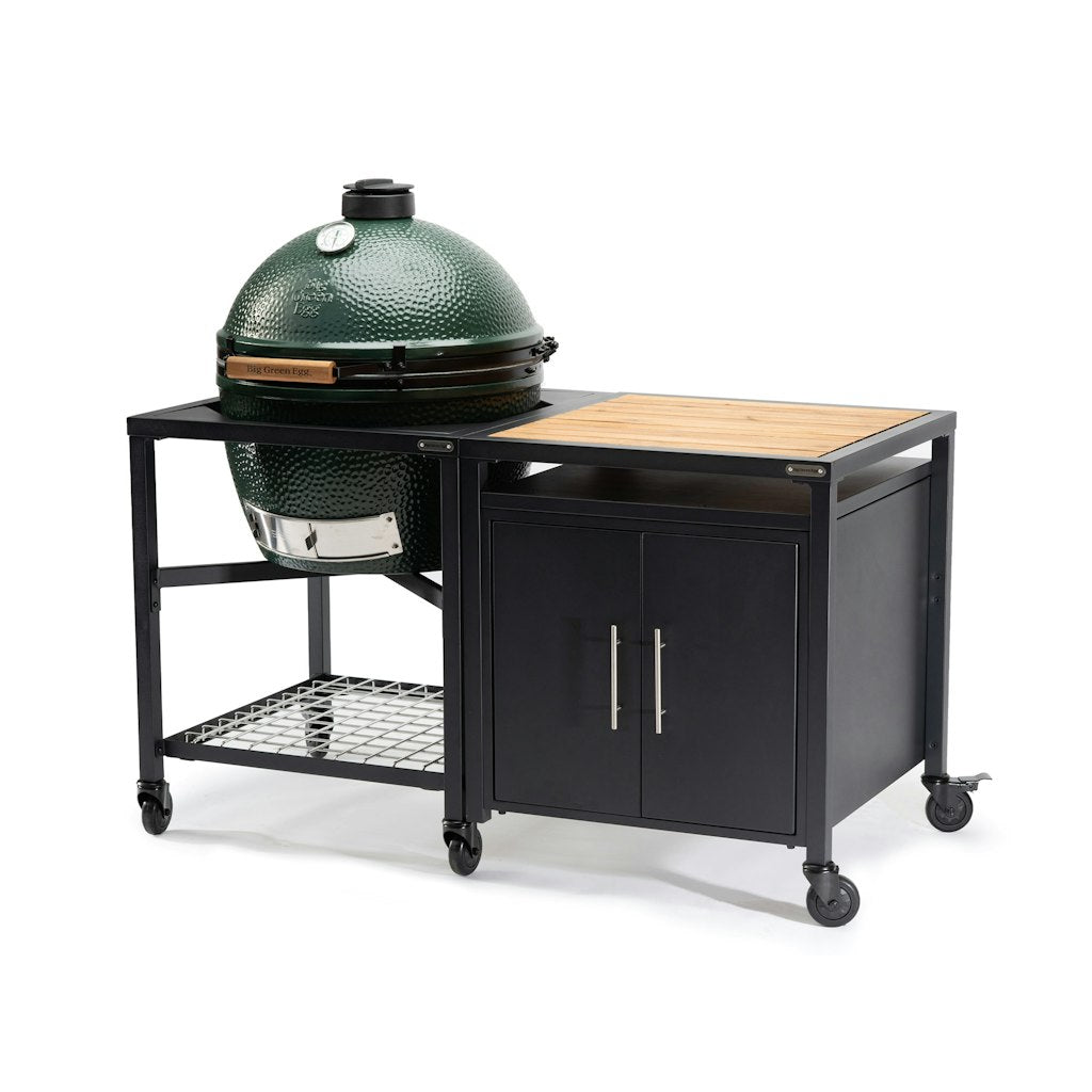 Big Green Egg Modular Nest + Expansion Cabinet + Acacia Shelf、mySite、noshort