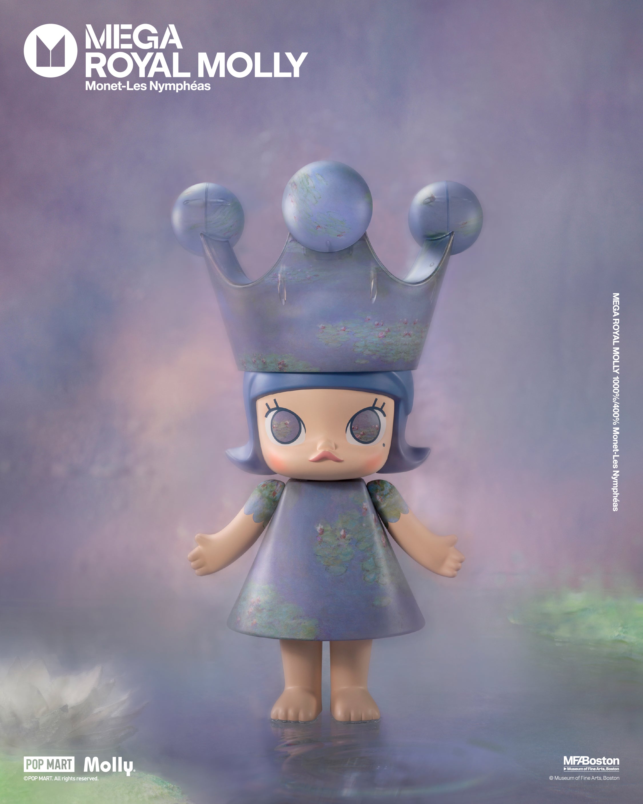  POP MART MEGA ROYAL MOLLY 1000% Monet-Les Nymphéas、mySite、greenlandpopulation