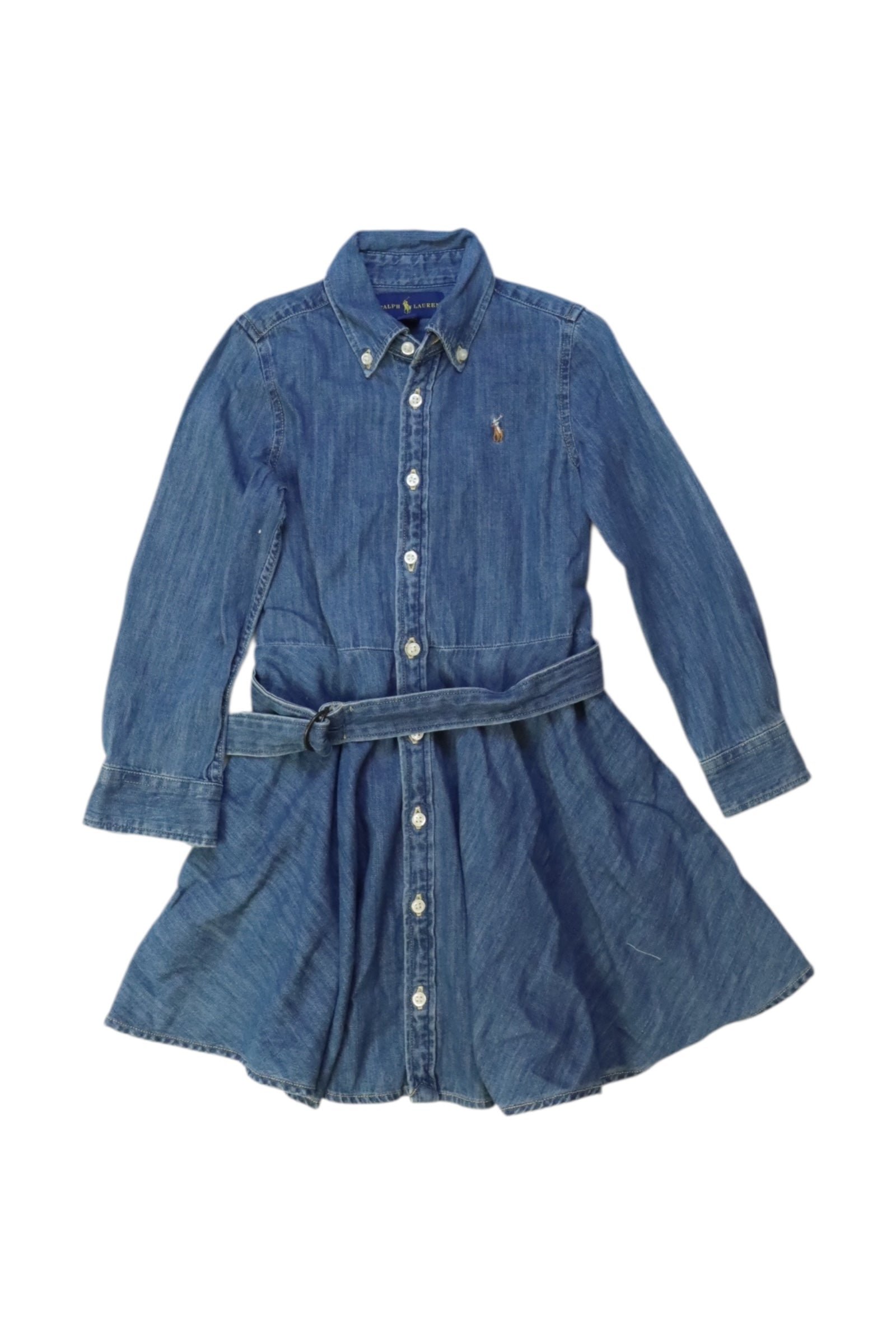 Ralph Lauren Denim Dress With Belt - Size 4T、mySite、g9winljtr