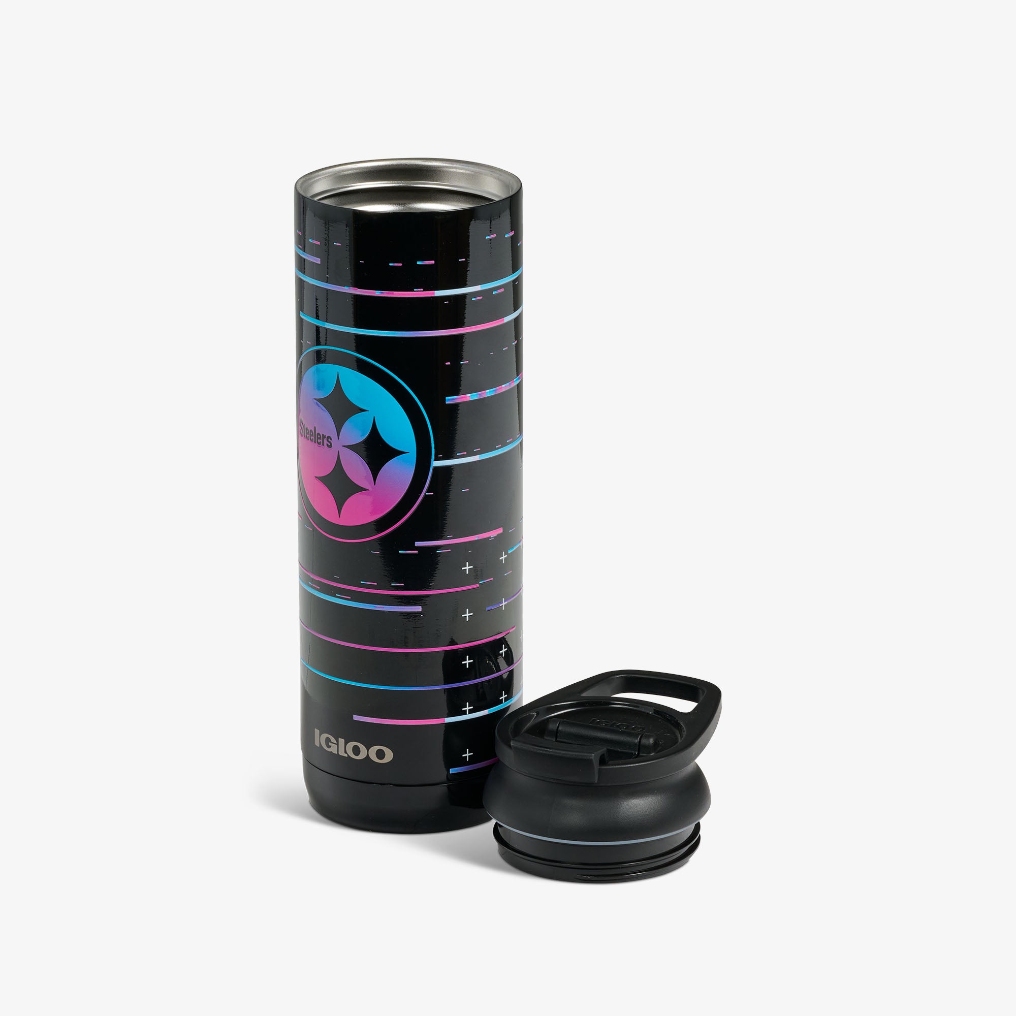 NFL Neon Pittsburgh Steelers 20 Oz Flip ‘n’ Sip Tumbler、mySite、noshort