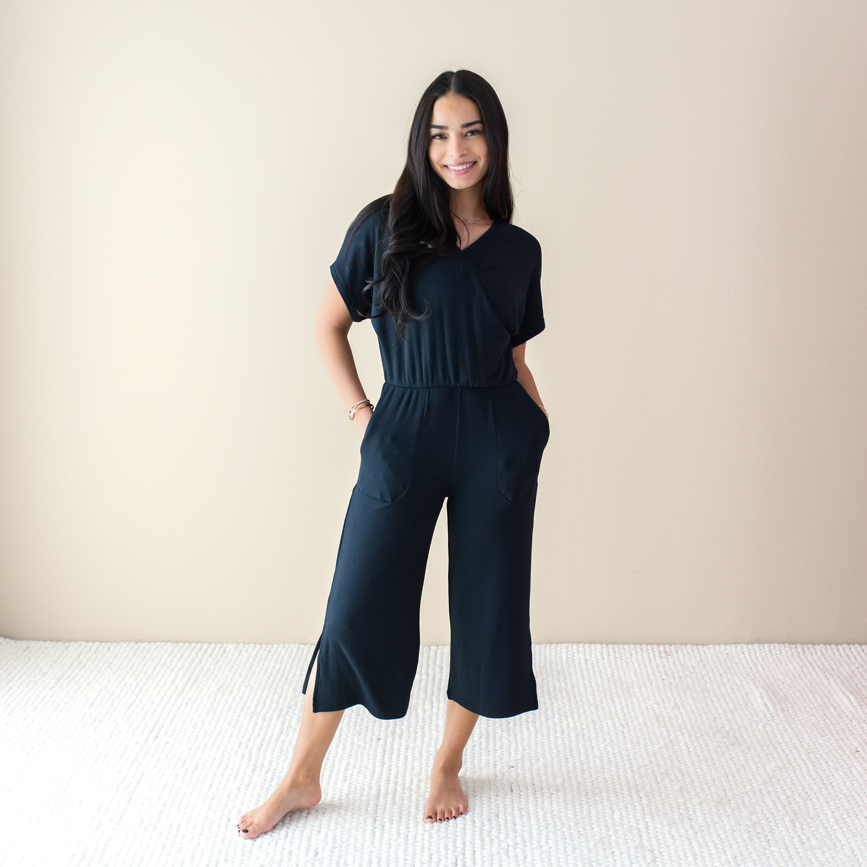  Women's Ribbed Jumpsuit in Midnight、mySite、layawaytickets