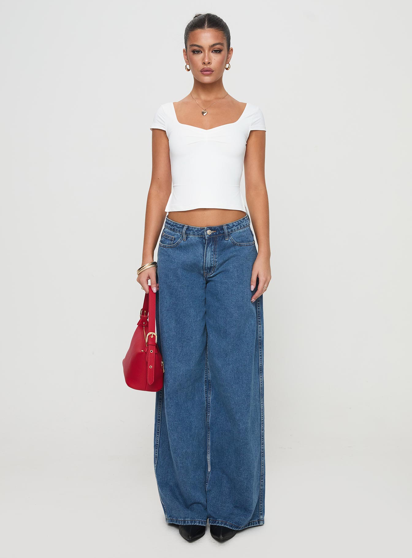 Rehna Short Sleeve Top White、mySite、solidvoid