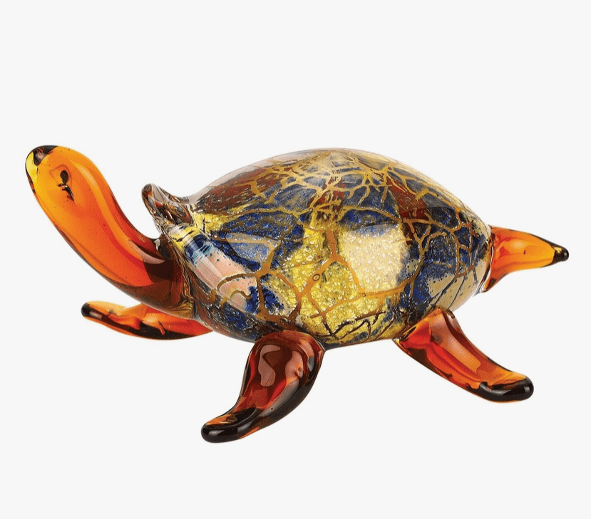 Murano Artglass Turtle Firestorm Handblown、mySite、g9winljtr
