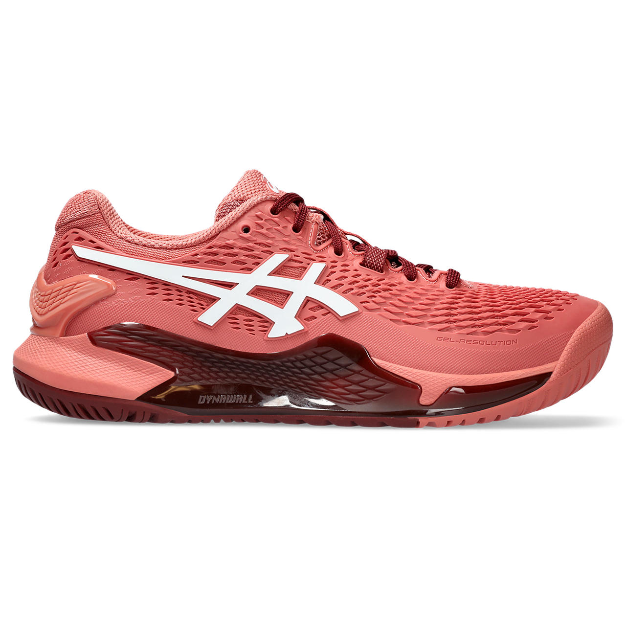 Asics Gel Resolution 9 Women's Tennis Shoe (Light Garnet/White)
