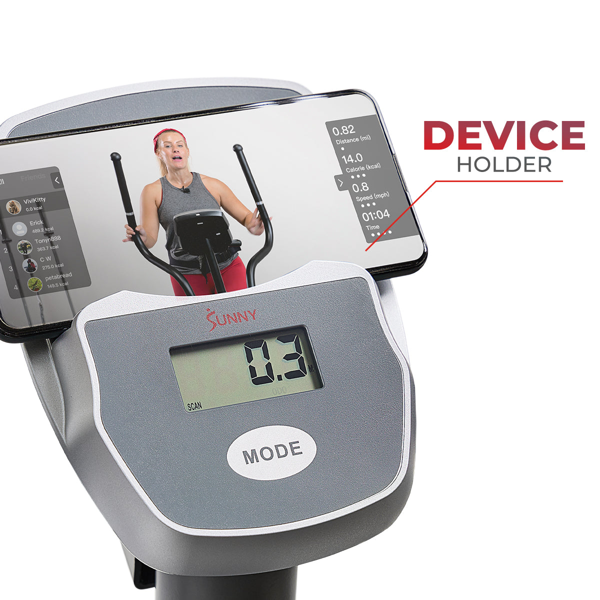  Essentials Series Magnetic Smart Elliptical with Exclusive SunnyFit® App Enhanced Bluetooth Connectivity、mySite、ghnorth