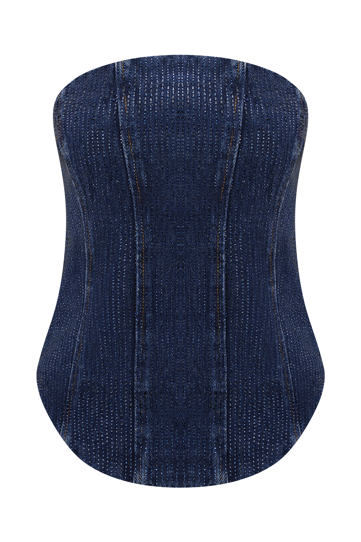 Monte Strapless Diamante Denim Corset - Midnight Blue、mySite、solidvoid