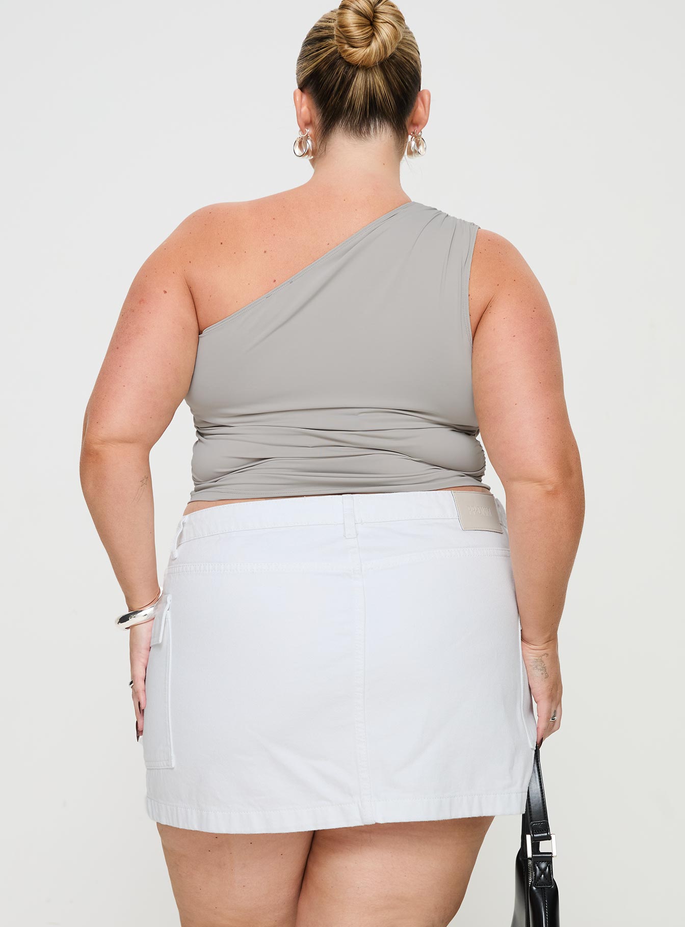 Zakai Cargo Denim Mini Skirt White Denim Curve、mySite、solidvoid