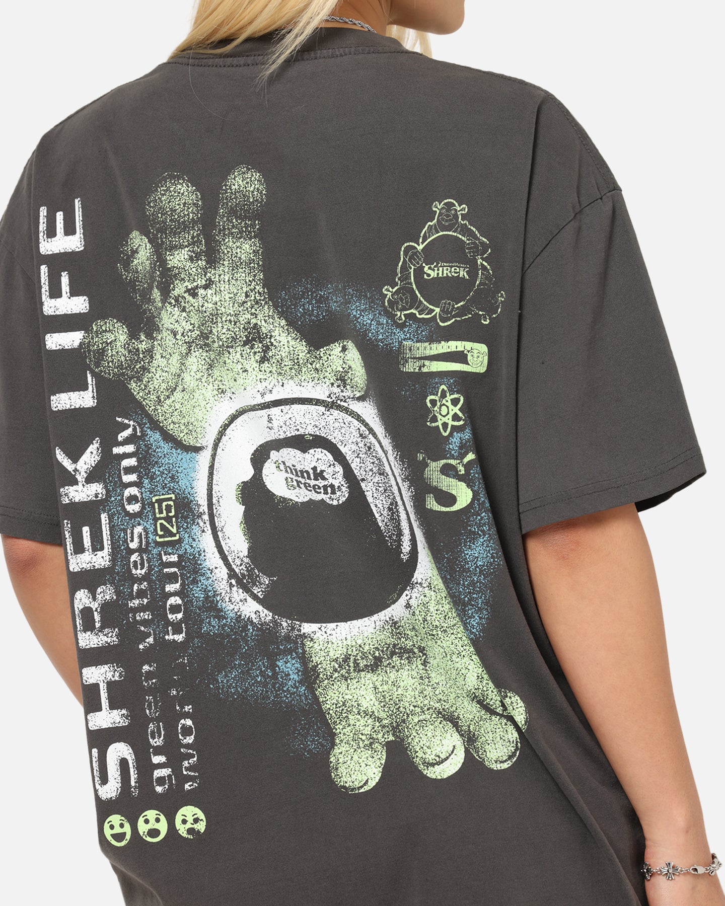73 Studio X Shrek Rave Heavy T-Shirt Black Wash、mySite、zt4zffjzw