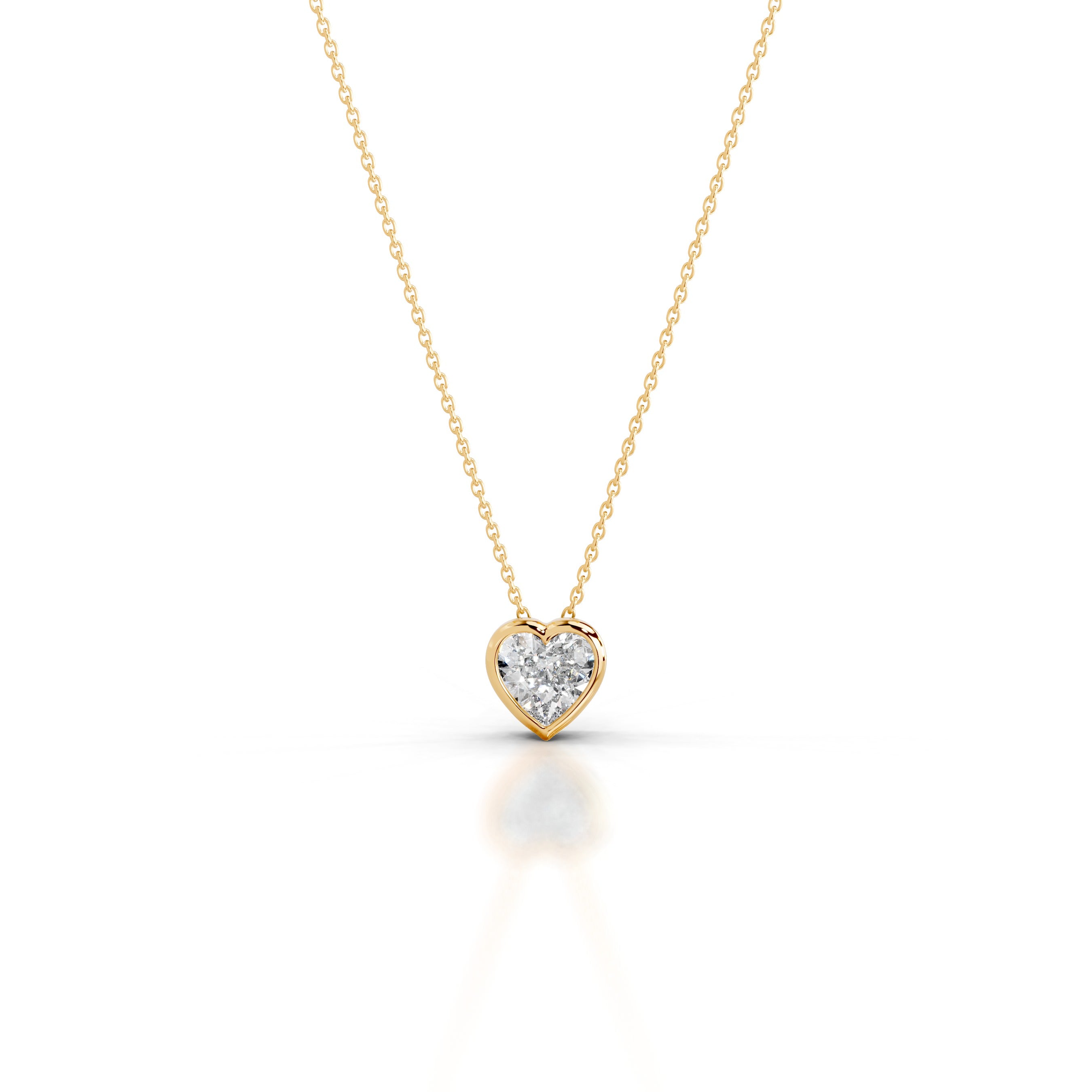 Gianna Lab Grown Diamond Pendant - 18K Yellow Gold、mySite、hinf8tx79