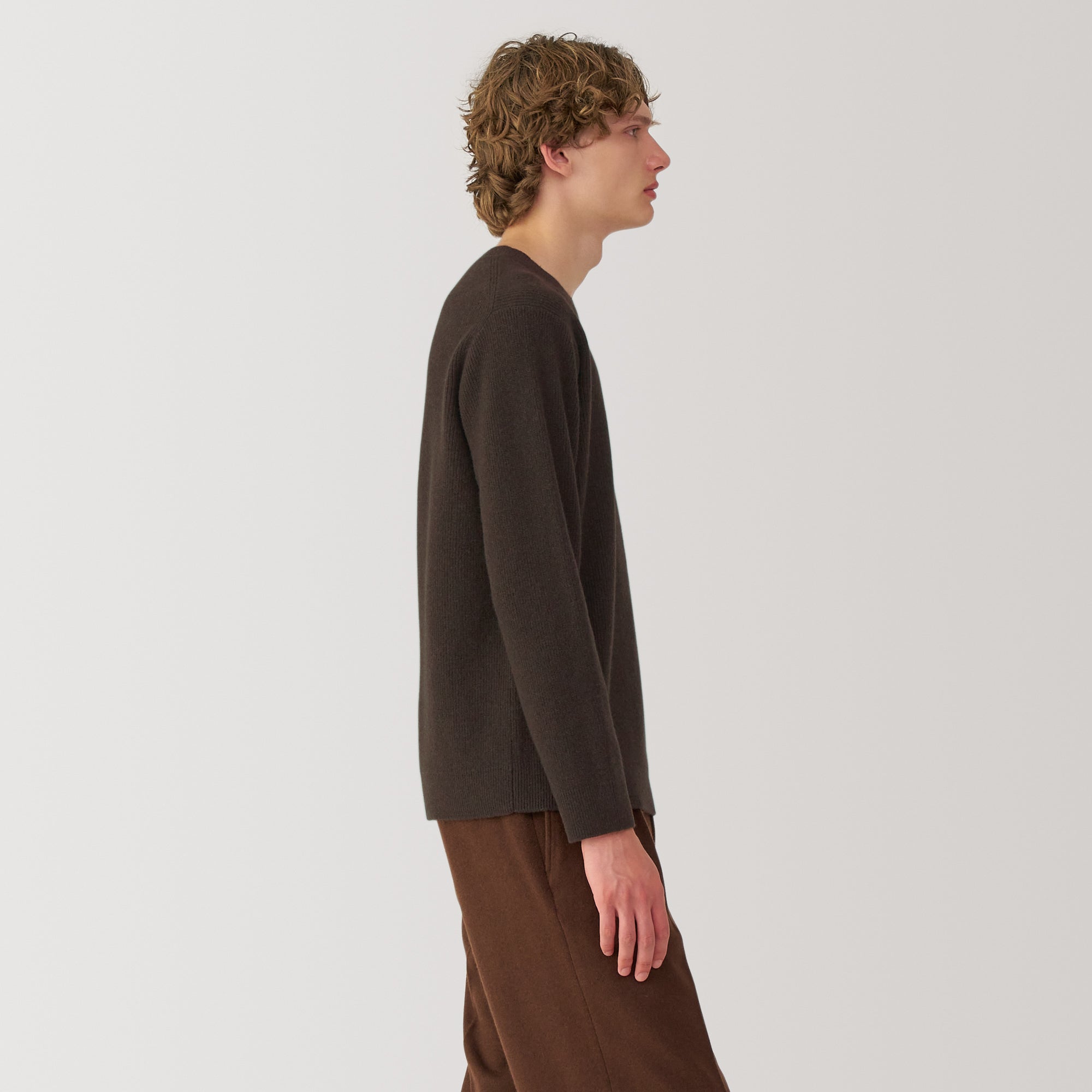  Labo Men's Natural Yak Wool Crew Neck Sweater、mySite、sugarbowlscore