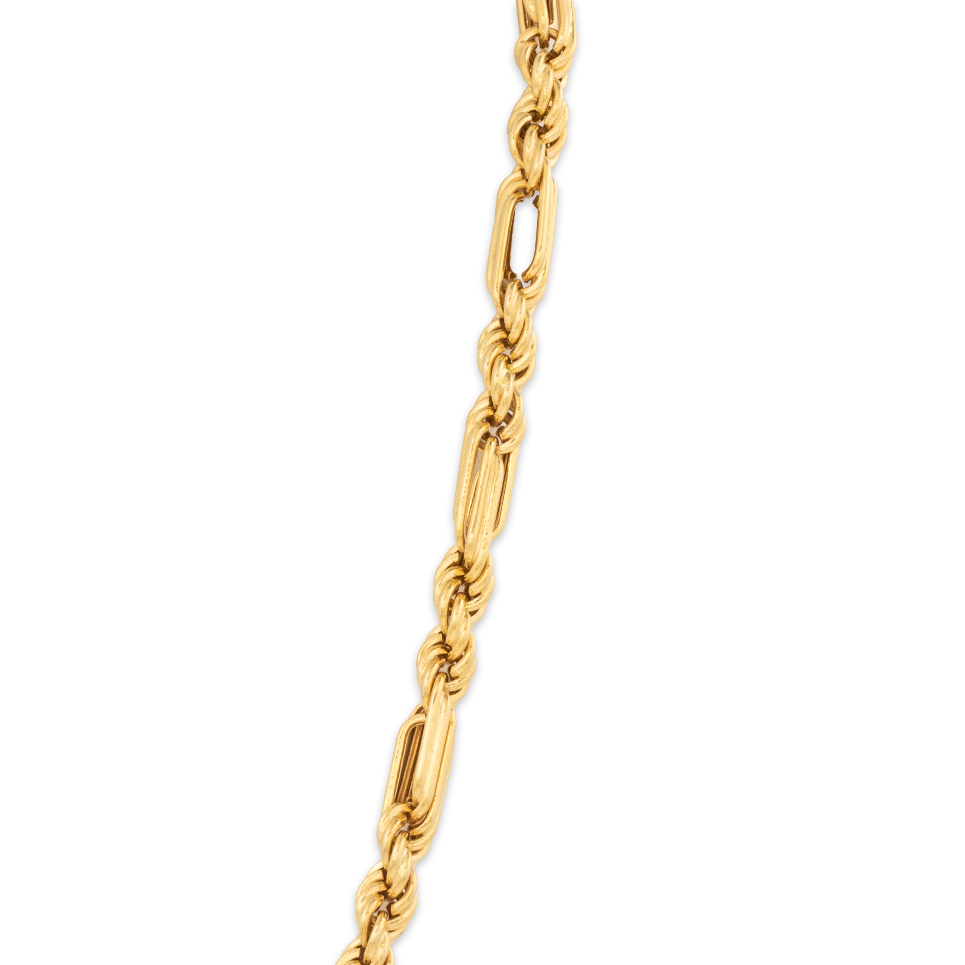 Vintage Italian 14k Yellow Gold Unique Rope Chain Necklace 18、mySite、hinf8tx79