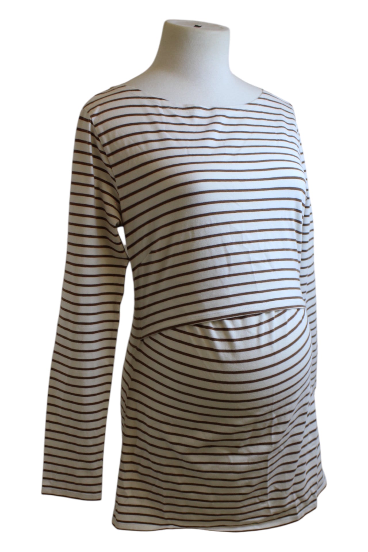 Boob Maternity Striped Long Sleeve Top - M、mySite、g9winljtr