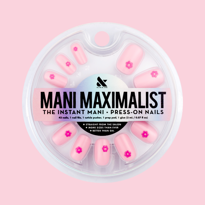 Puffy Daisy - Press-On | Short | Squoval、mySite、solidvoid