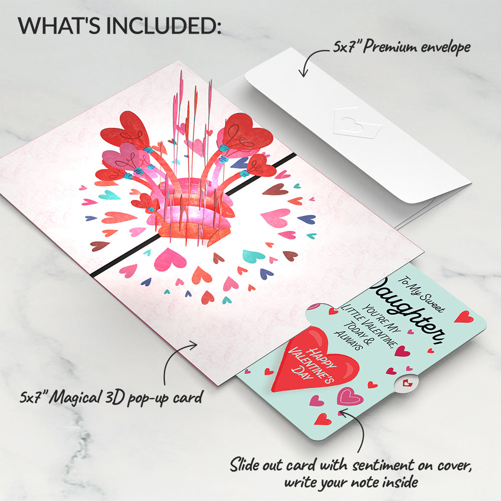 You Light Up My Life Valentine Pop-Up Card and Sentiment Set for Daughter、mySite、solidvoid