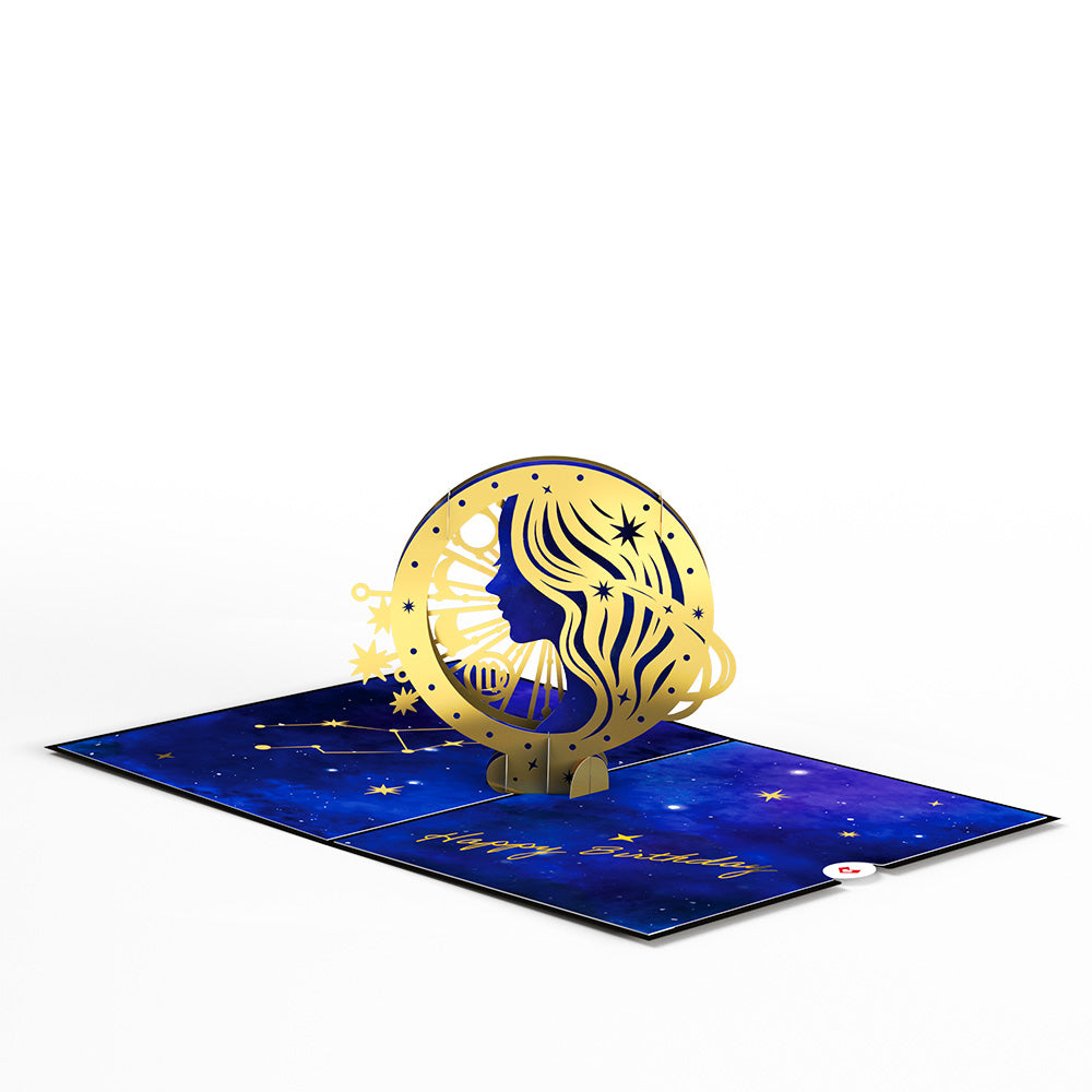 Virgo Zodiac Birthday Pop-Up Card、mySite、solidvoid
