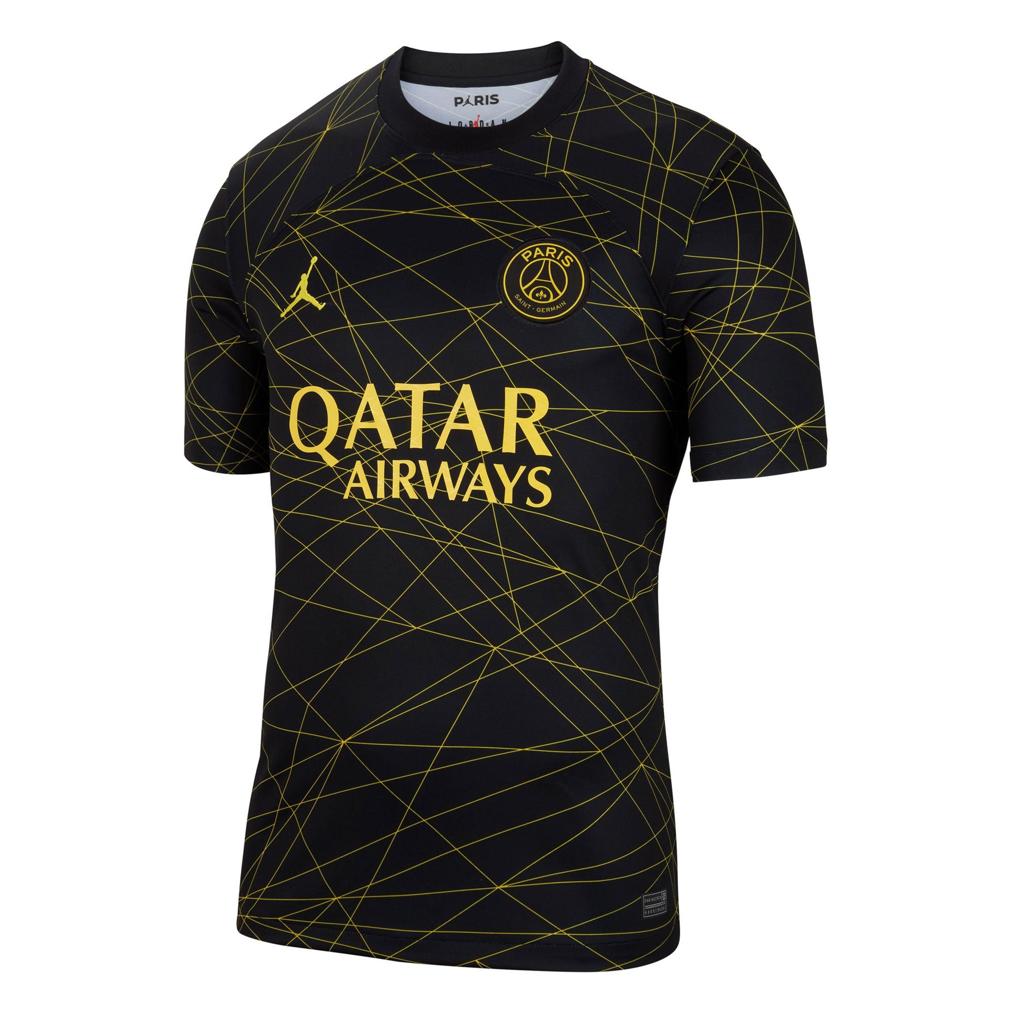Nike Men's PSG 2023/24 Fourth Jersey Black/Yellow、mySite、noshort