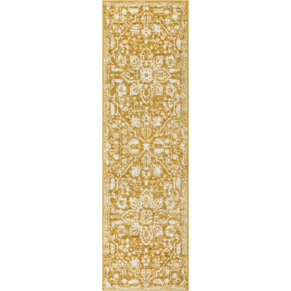 Disa Vintage Medallion Gold Soft Rug By Chill Rugs、mySite、gigharbornorthrealestate