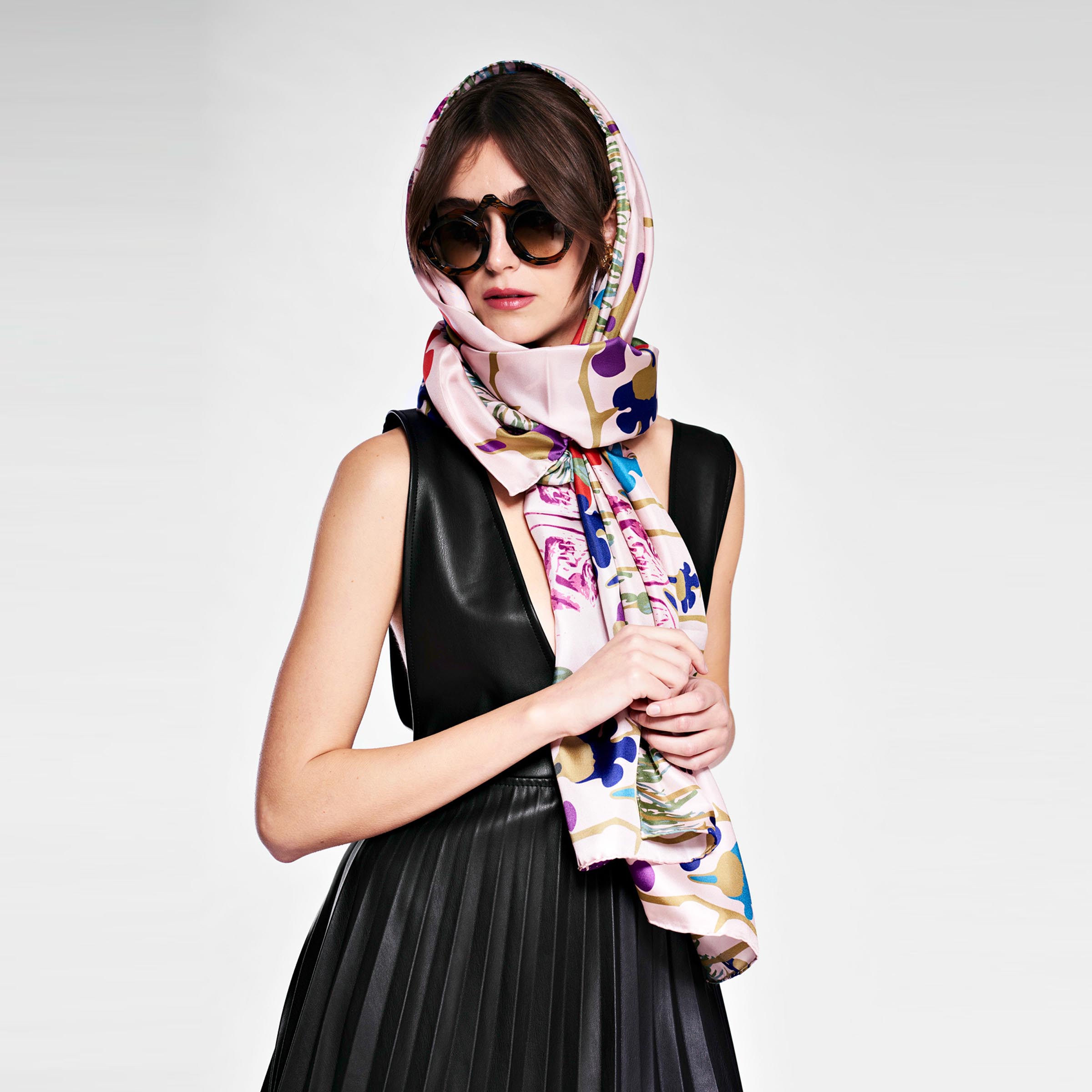 Silk and Cashmere Stole CLARSACH by Orequo、mySite、neckold