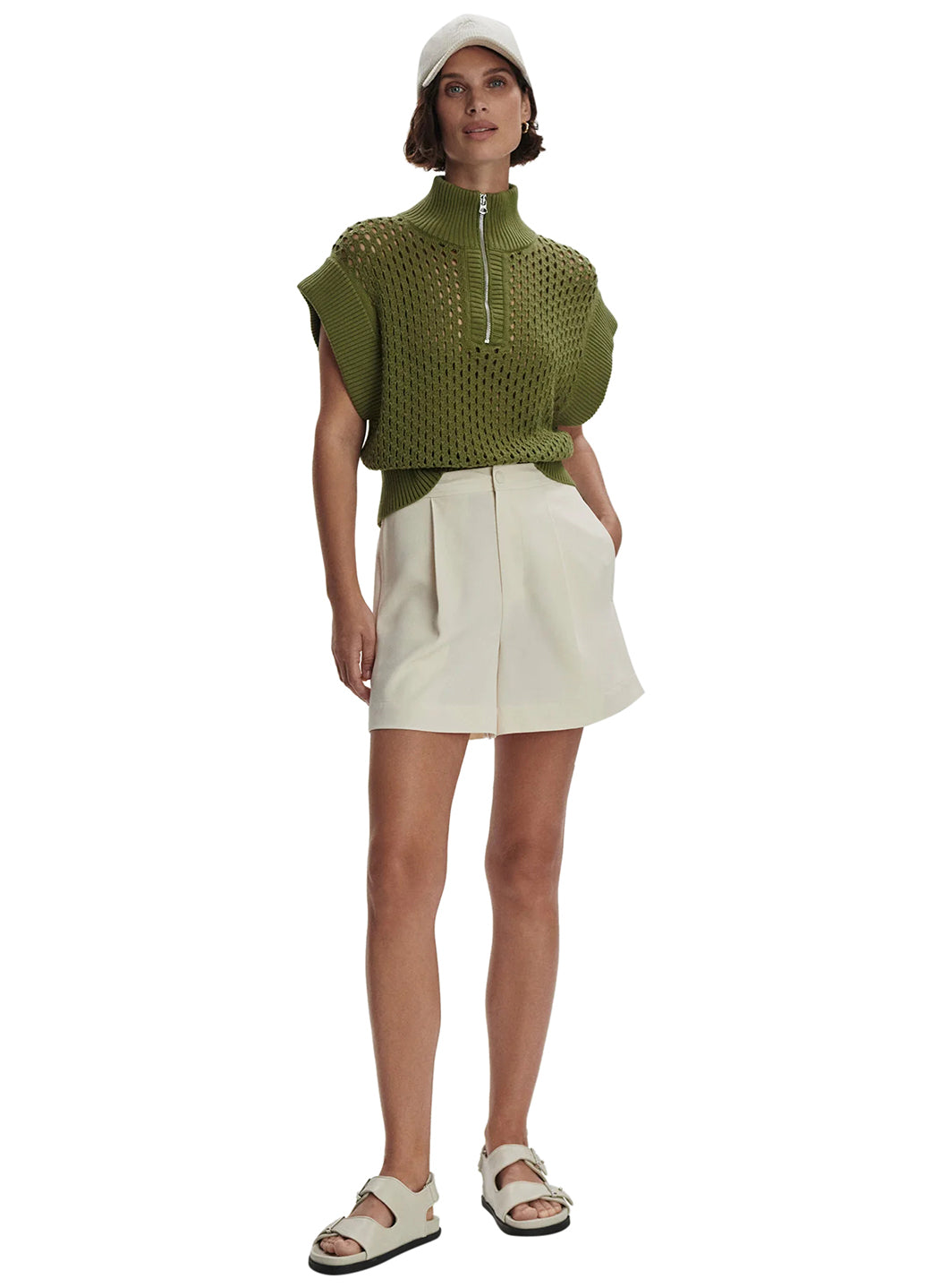 Varley Gaines Half Zip Knit Top、mySite、noshort