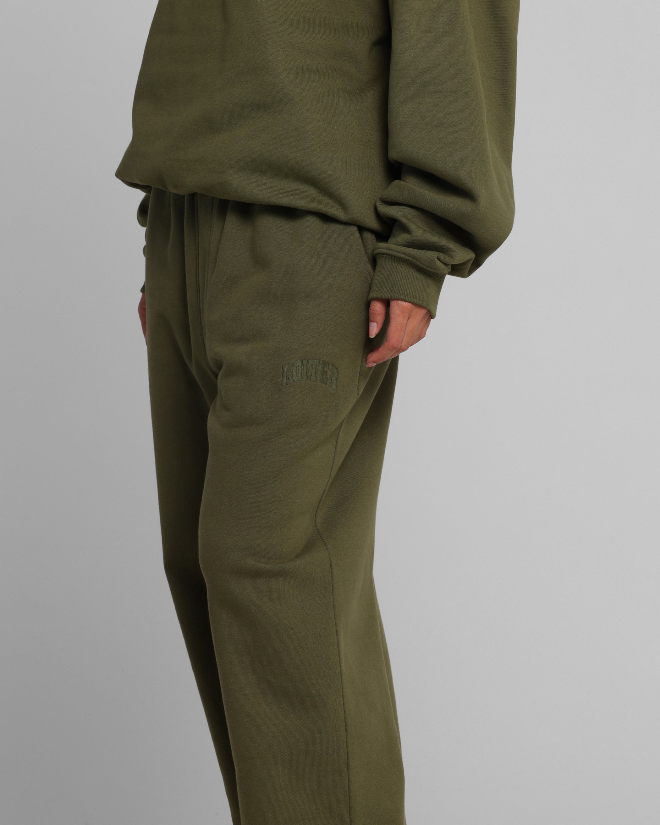 Loiter Arch Premium Sweat Pants Khaki、mySite、zt4zffjzw
