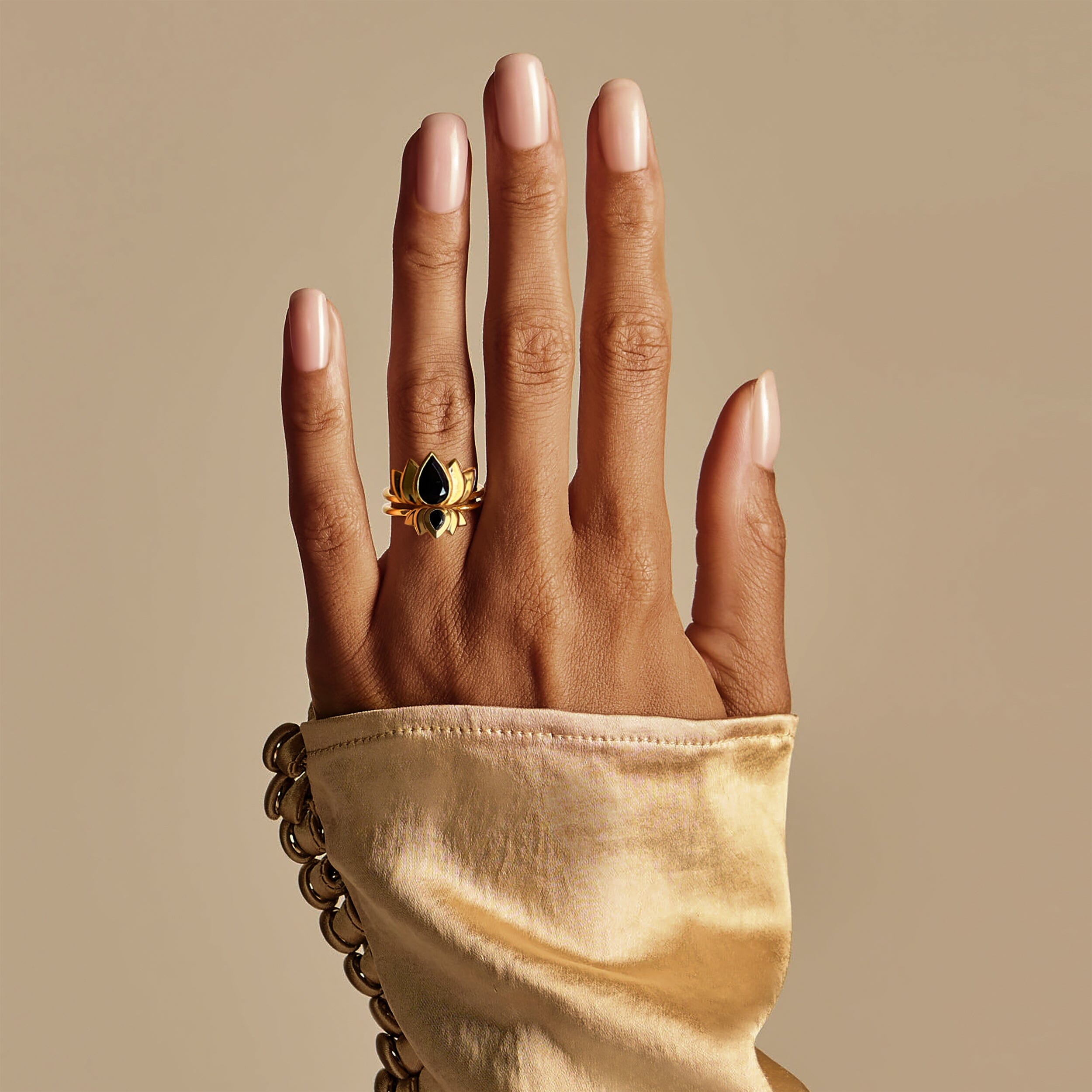 Black Obsidian Rings - Sacred Lotus Strength Set、mySite、hinf8tx79