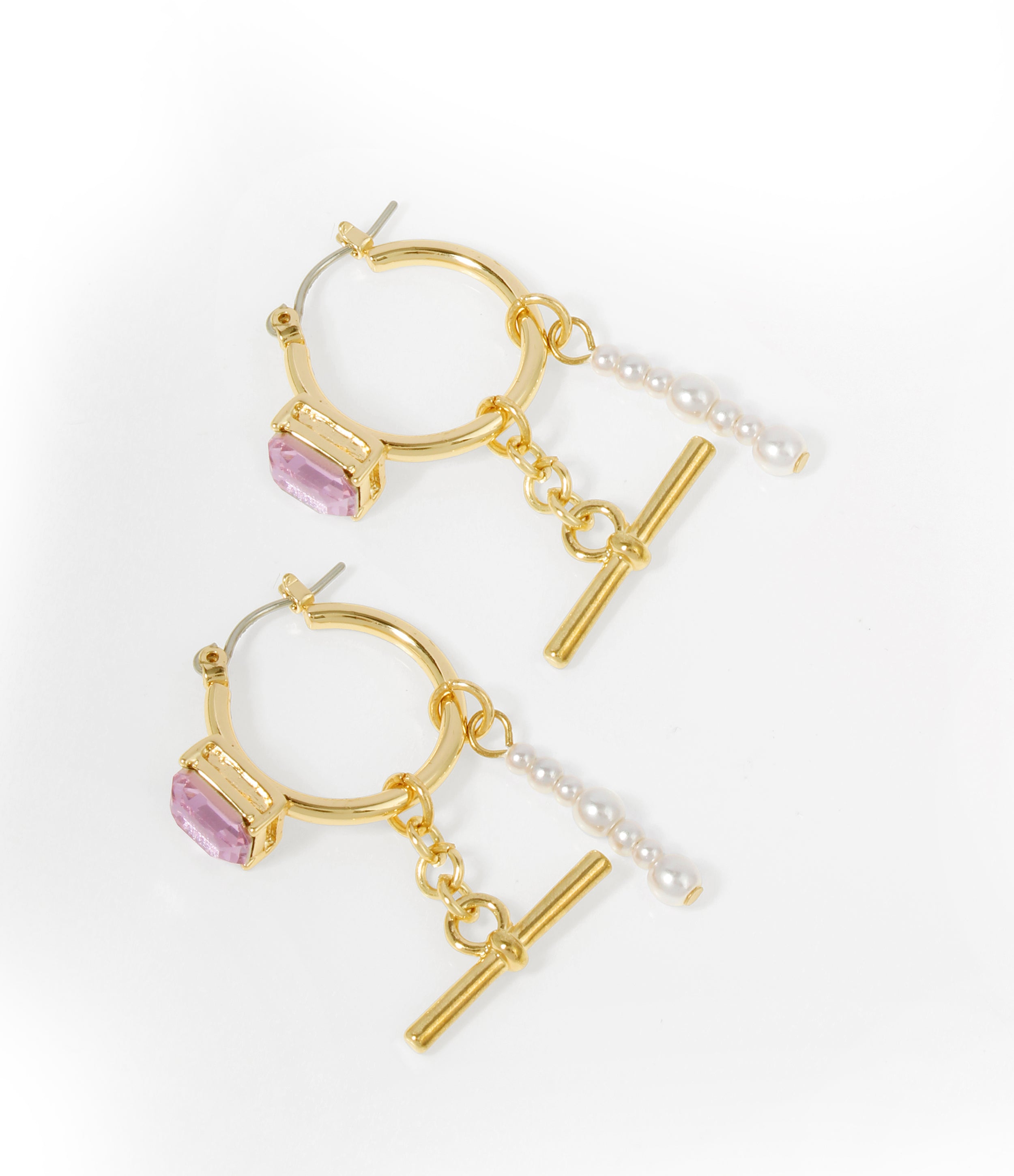CRYSTAL HOOP EARRINGS IVORY PEARL、mySite、dreamappss