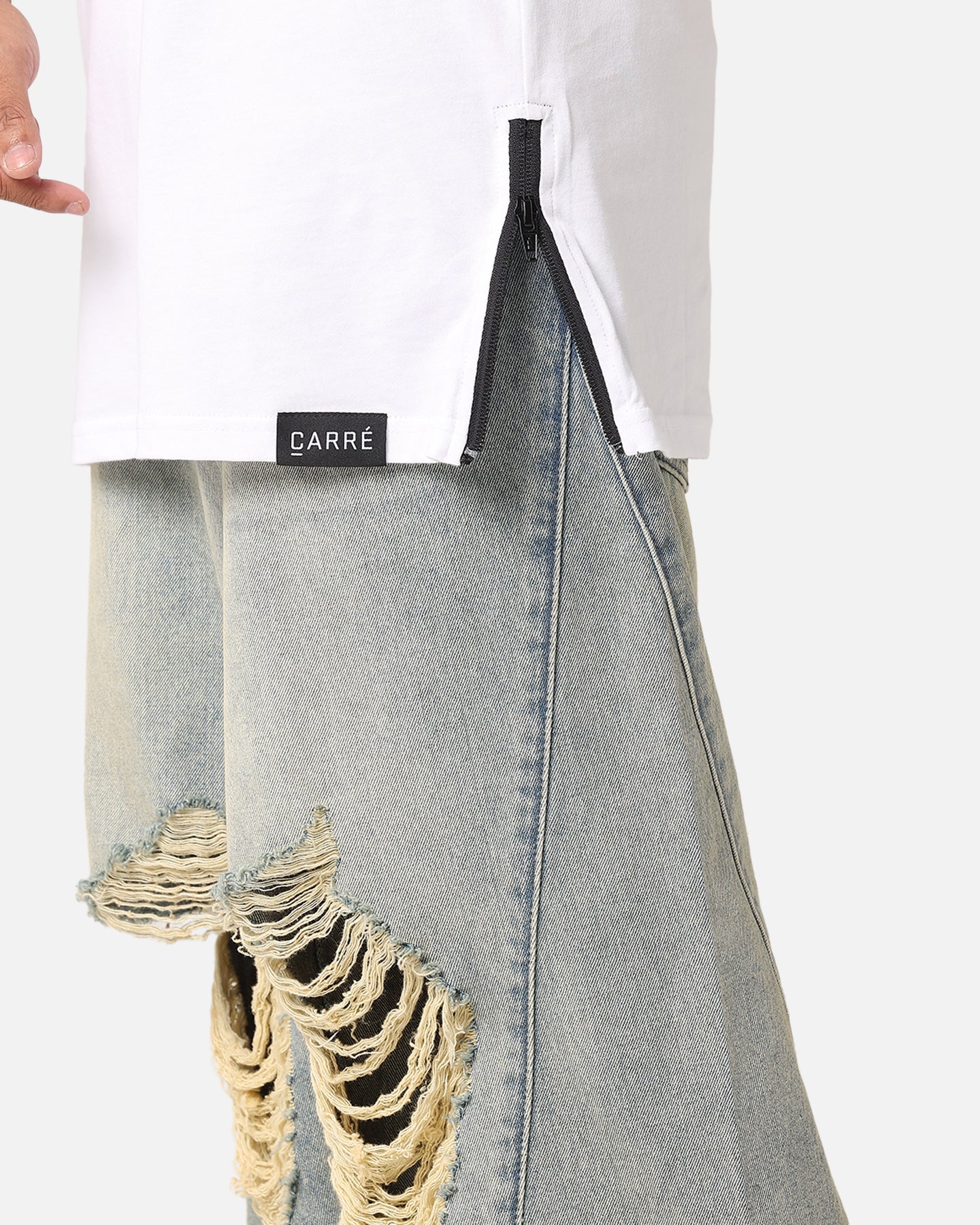 Carré Panneau Short Sleeve T-Shirt White/Black、mySite、zt4zffjzw