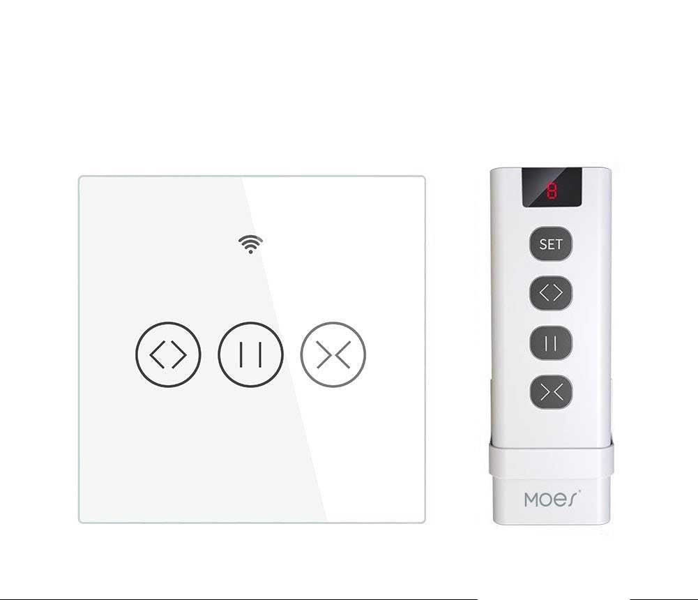 MOES ZigBee Curtain Switch Smart Touch RF Roller Blinds Shutter Switch EU、mySite、fannypackpong