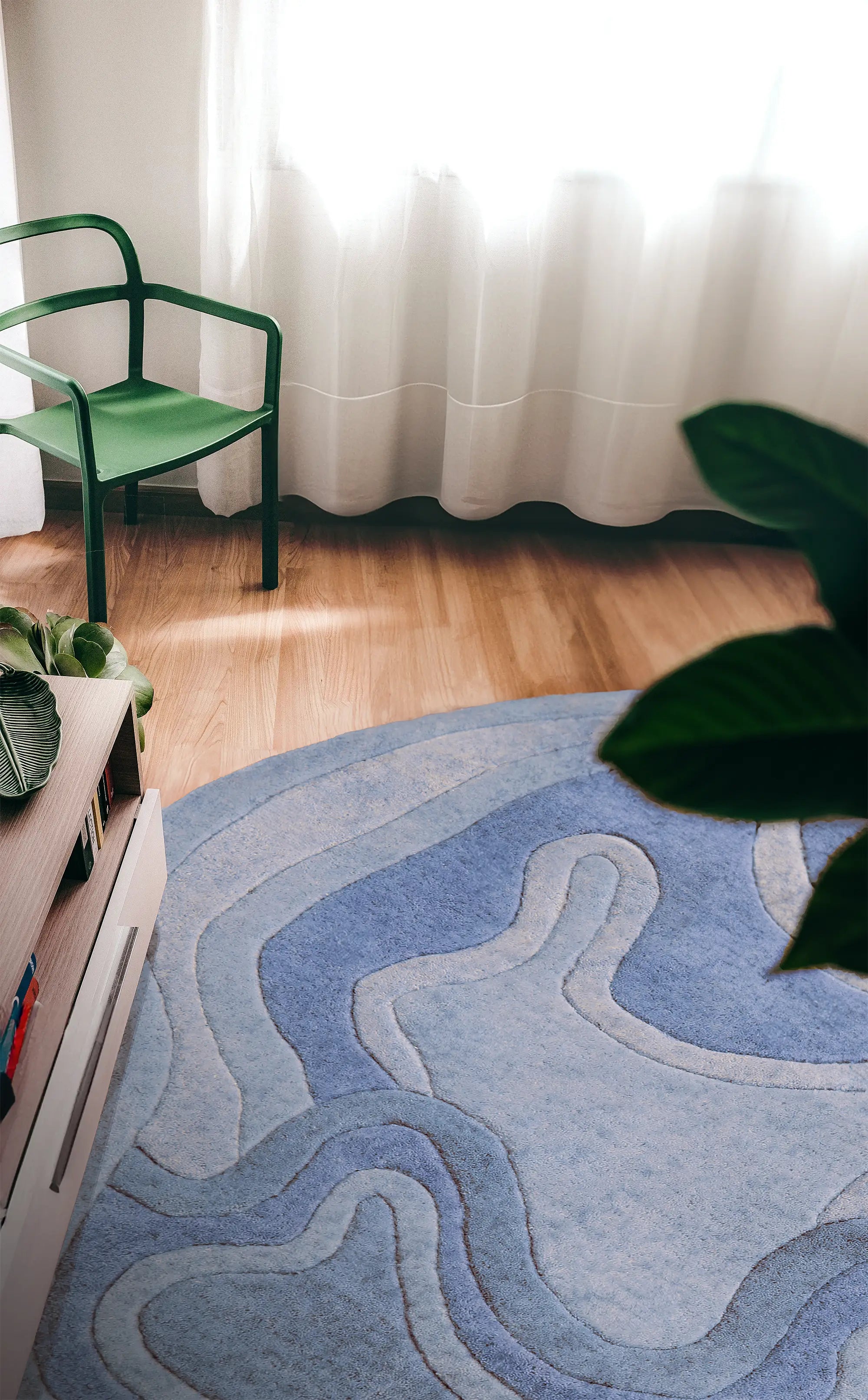 Rolling Tides Organic Shaped Hand Tufted Wool Rug、mySite、gigharbornorthrealestate