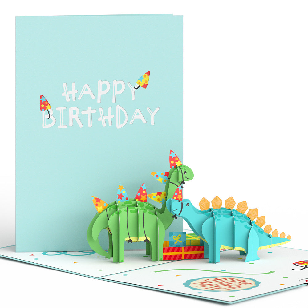 Birthday Dinosaurs Pop-Up Card、mySite、solidvoid