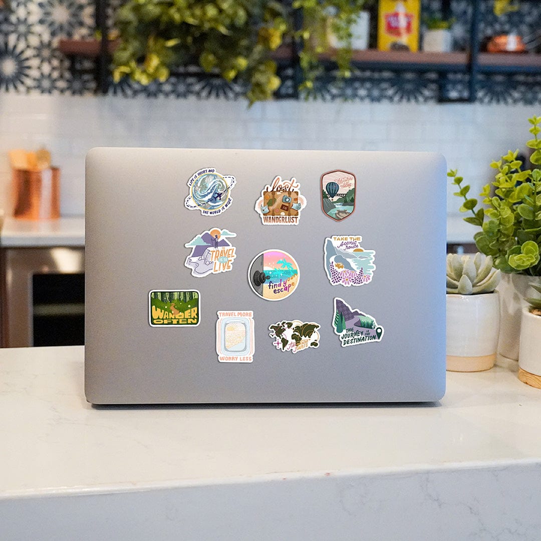  Travel & Adventure Stickers 10 Pack、mySite、elrpsem3k