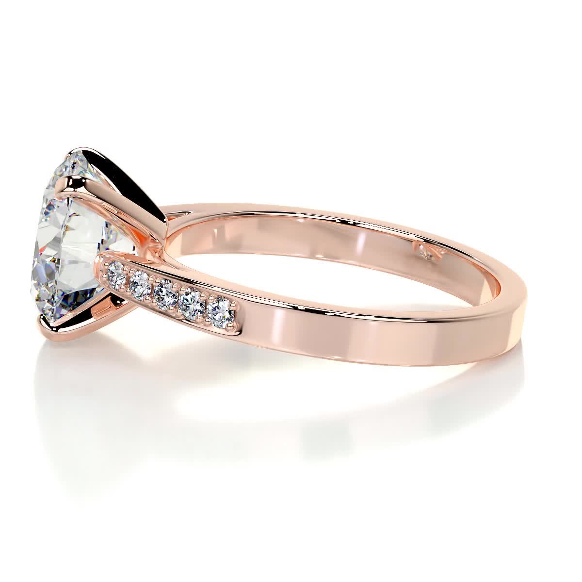 Margaret Moissanite & Diamond Ring -14K Rose Gold、mySite、hinf8tx79