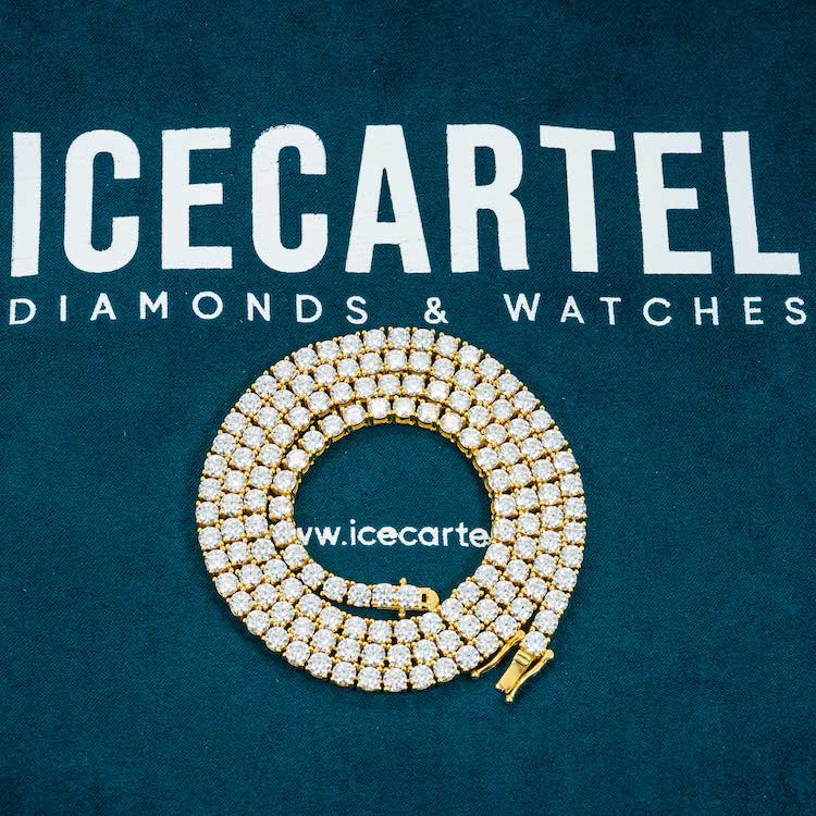 4MM Moissanite Tennis Chain 14K Gold、mySite、hinf8tx79