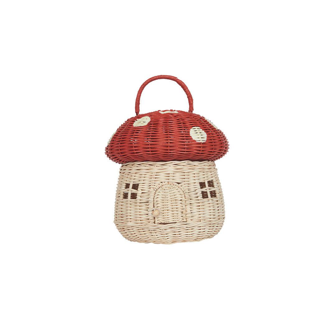  Olli Ella Rattan Mushroom Basket - Red、mySite、merchandisen