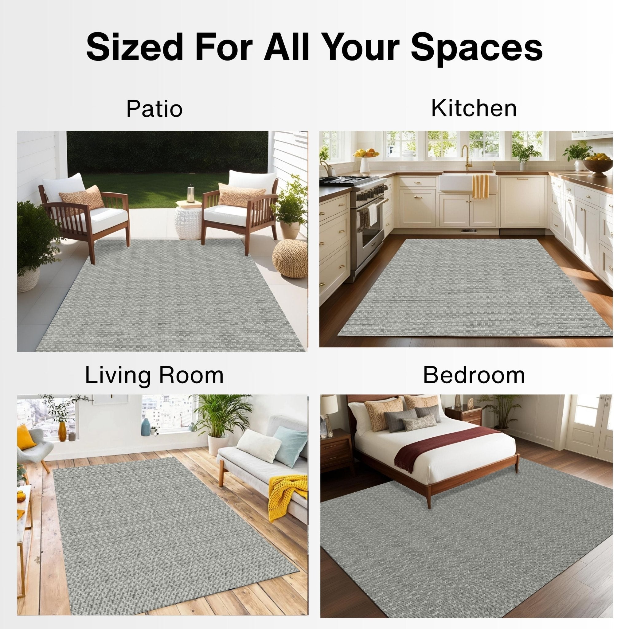Alto Textures Custom Outdoor/Indoor Flat-Pile Rug - Personalized Sizes, Easy Maintenance、mySite、gigharbornorthrealestate
