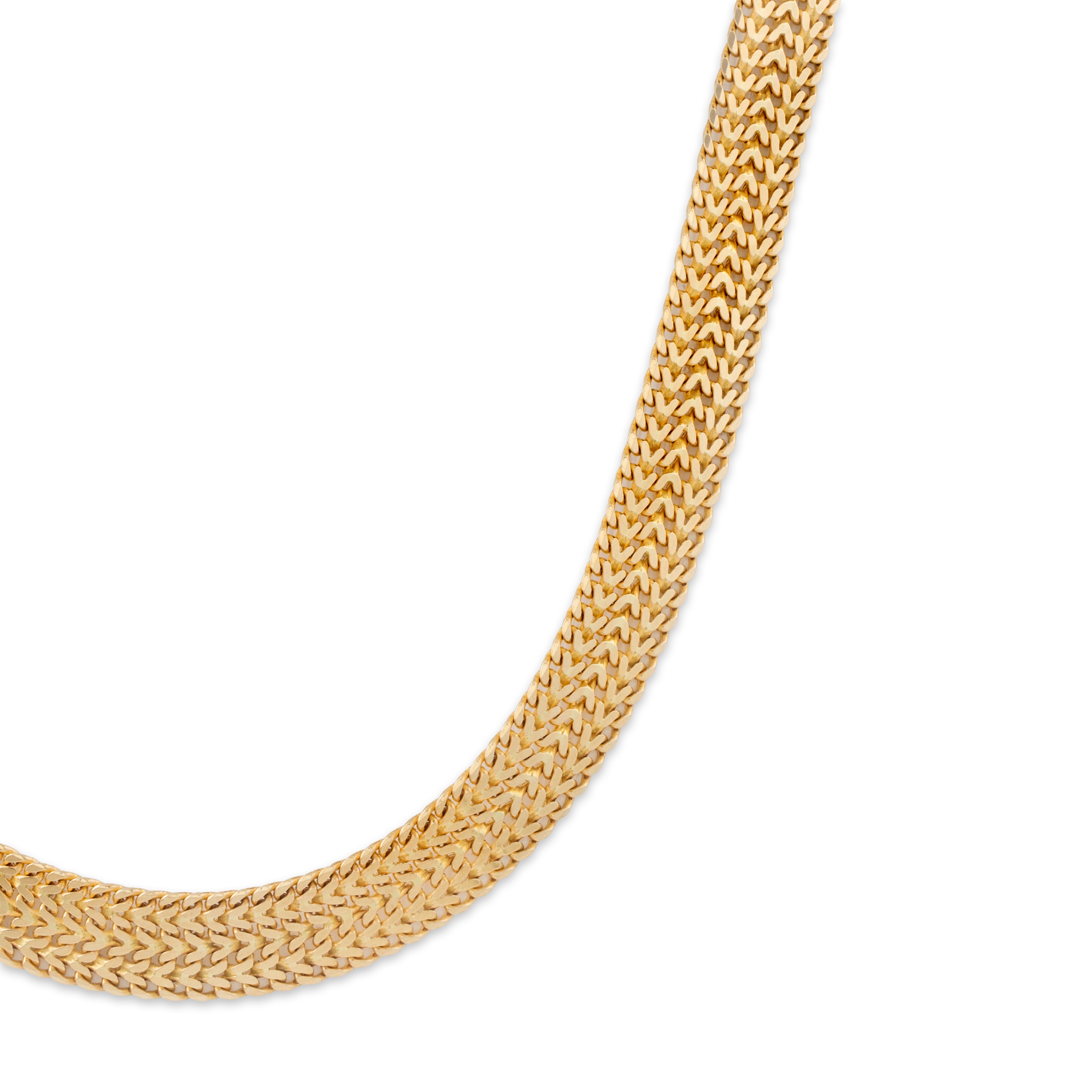 Vintage Italian 14k Yellow Gold Statement Necklace 16、mySite、hinf8tx79