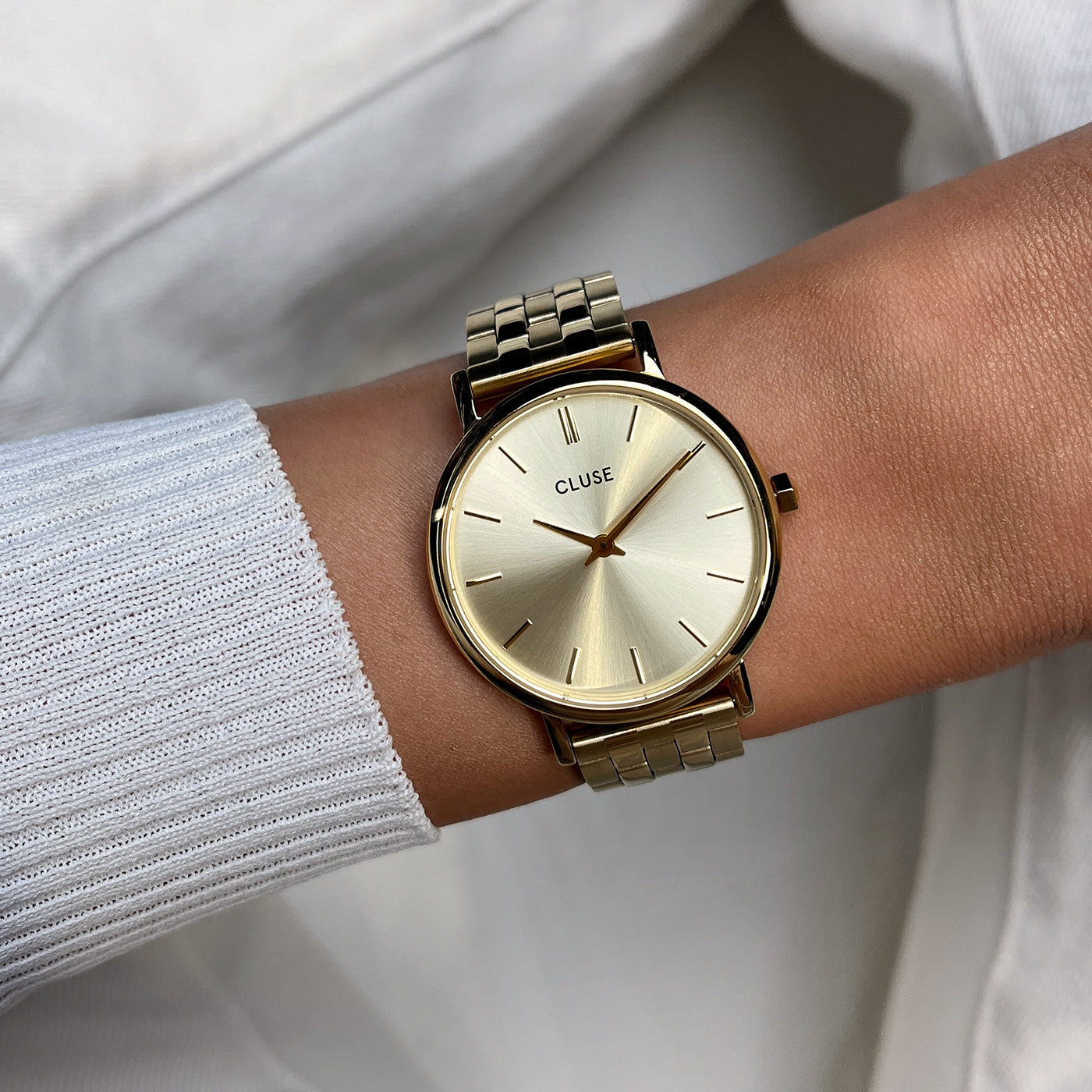  Gift Box Pavane Petite 2.0 Watch Steel, Gold Colour & Black Leather Strap