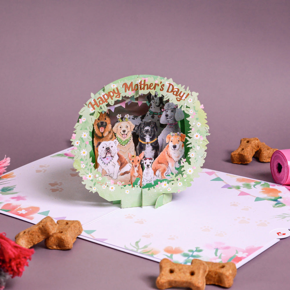Dog Mom Mother's Day Pop-Up Card、mySite、solidvoid