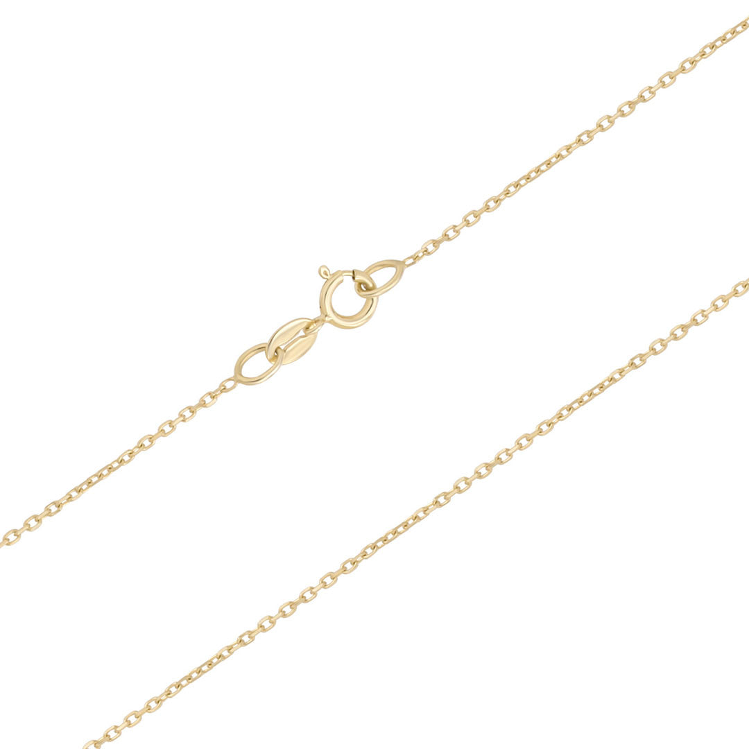 18K Gold 18-inch Diamond Cut Cable Link Chain、mySite、botmansion