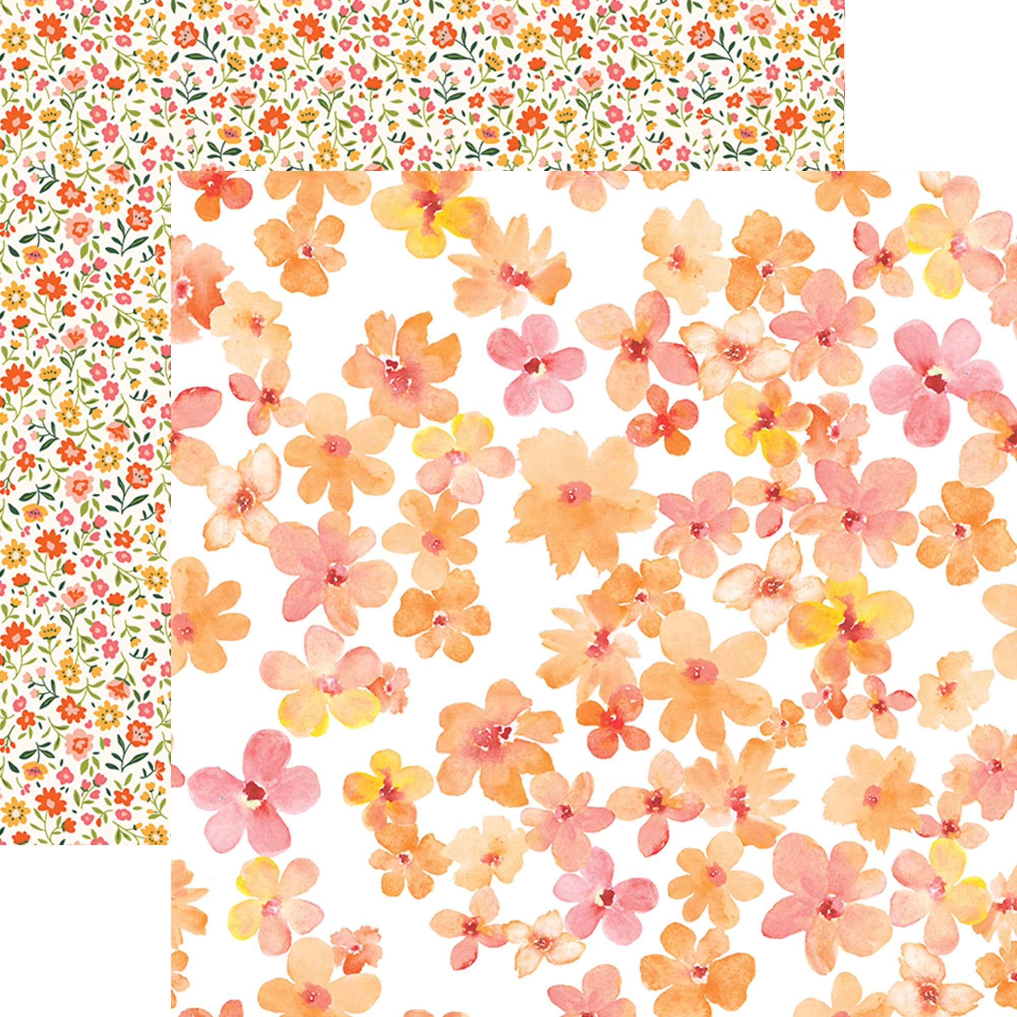  WARM FLORAL COLORWAYS PATTERN 12 X12 SCRAPBOOK PAPER SET、mySite、ghnorth