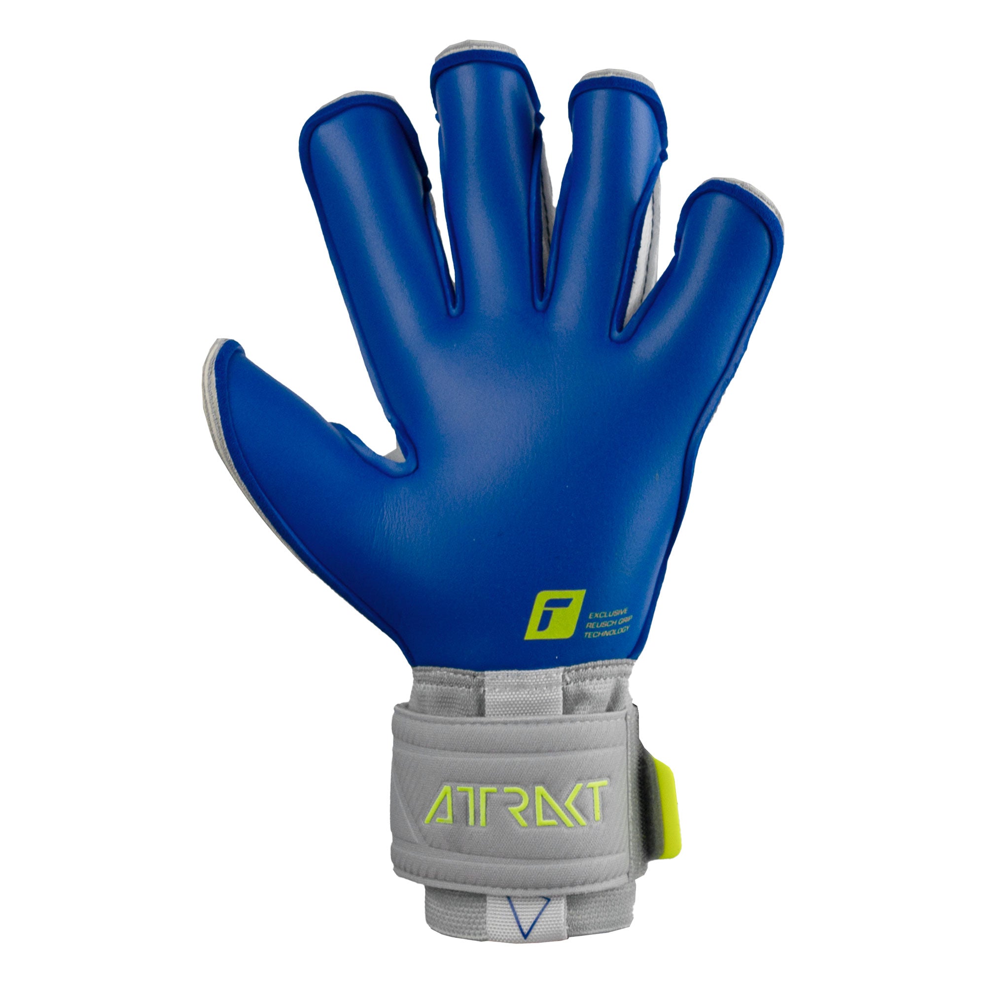 Reusch Men's Attrakt Gold X Evolution Cut GoalkeeperGloves Grey/Deep Blue、mySite、noshort