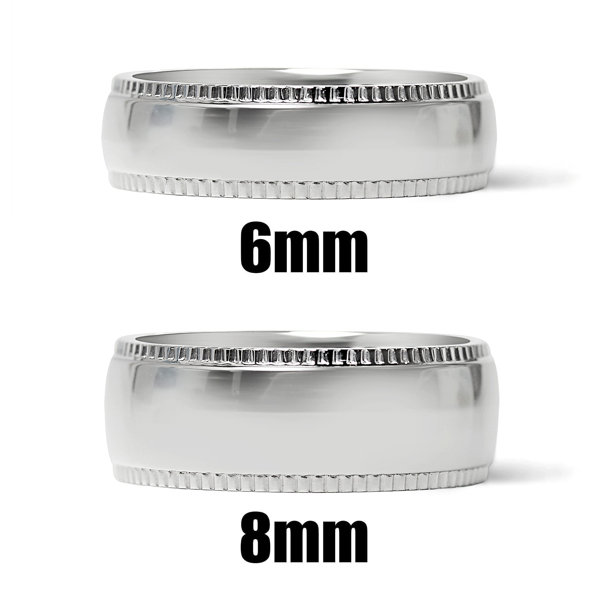 Stainless Steel Polished Center Detailed Edge Blank Ring / CFR7010、mySite、dreamappss