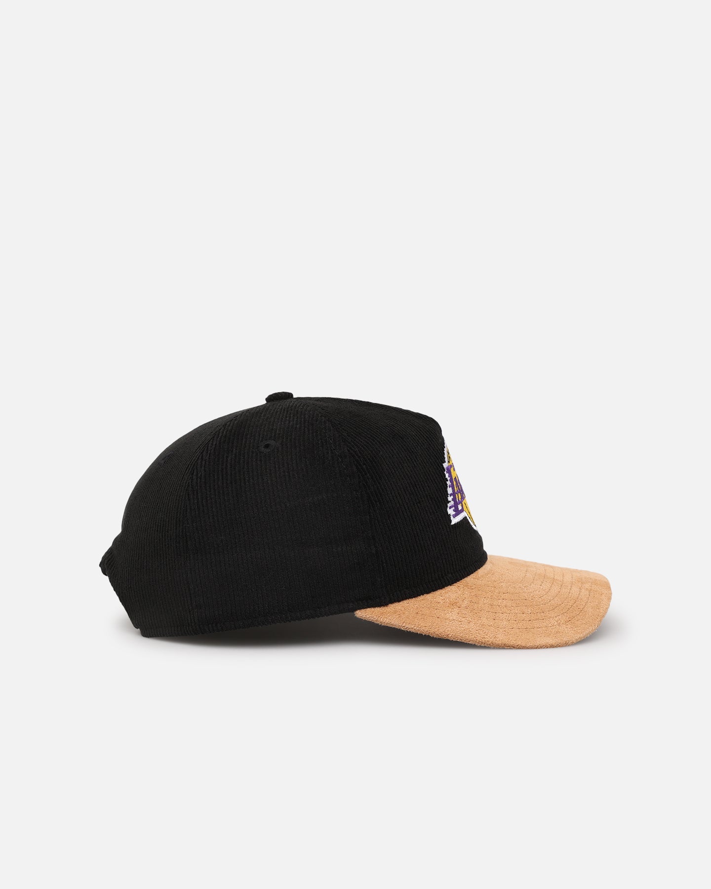 New Era Los Angeles Lakers 'Corduroy Suede' Pre-Curved Golfer Snapback Washed Black、mySite、zt4zffjzw