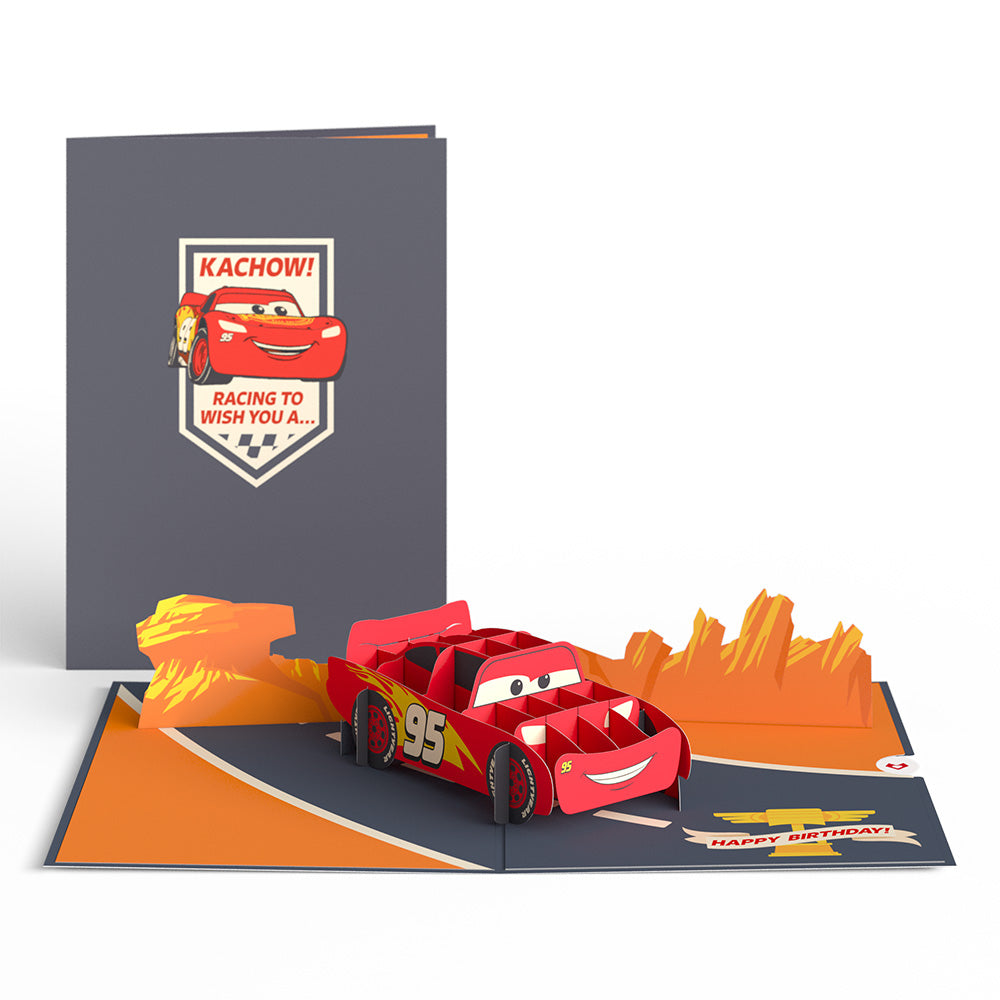 Disney and Pixar Cars Lightning McQueen Kachow! Birthday Pop-Up Card、mySite、solidvoid