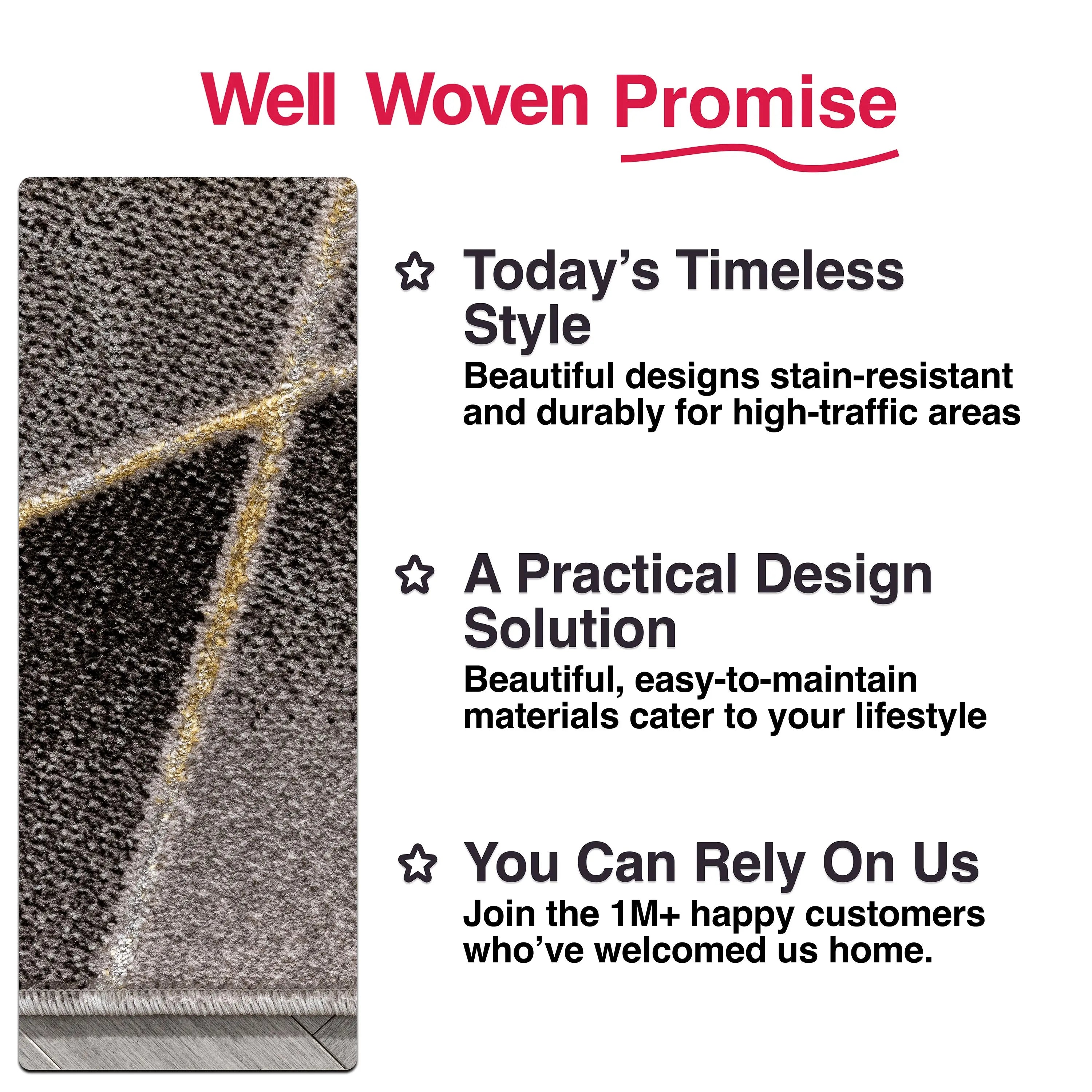 Arthur Retro Geometric Marble Pattern Grey Glam Rug、mySite、gigharbornorthrealestate