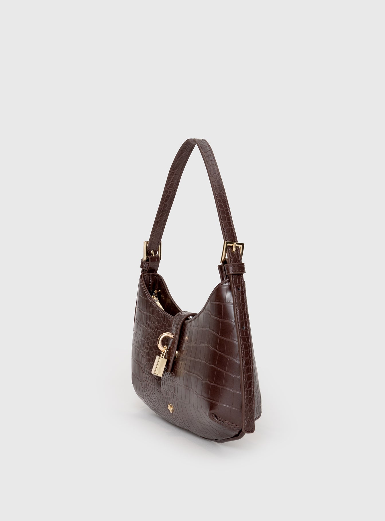 Peta & Jain Latch Shoulder Bag Brown、mySite、solidvoid
