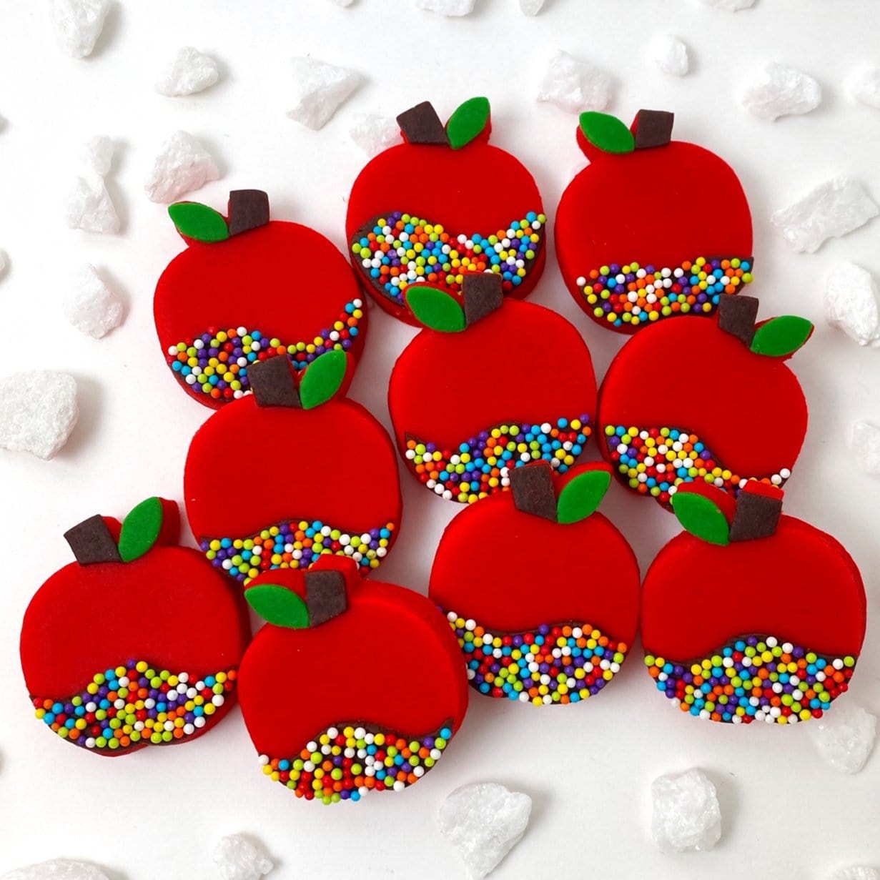 Marzipan Rainbow Sprinkle Apple Tiles、mySite、topwebapps