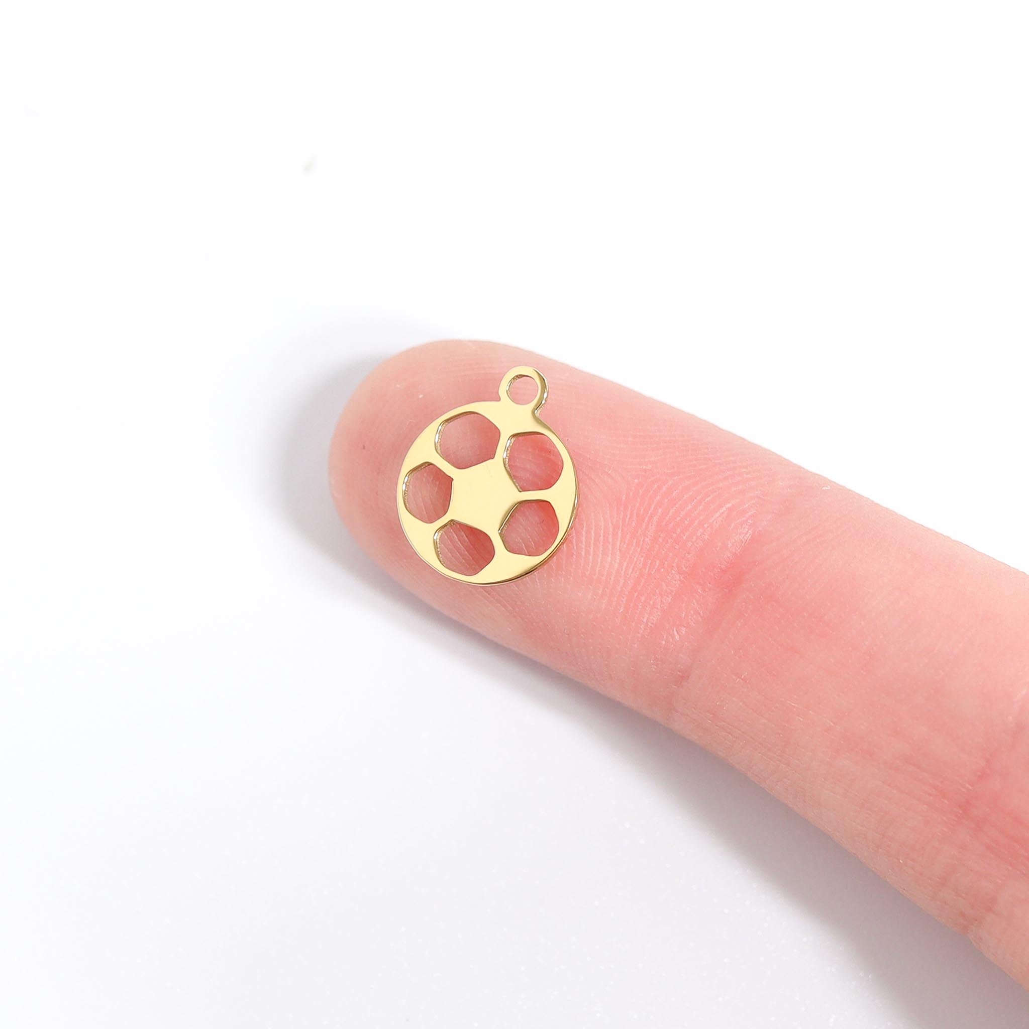 18K Gold PVD Stainless Steel Soccer Ball Charm / PDL0153、mySite、dreamappss