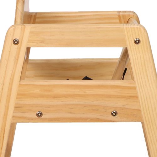 Wooden Double Solid Wood Feeding, Eat & Grow Portable High, Easy to Clean Baby Booster Chair in Natural Finish、、casual